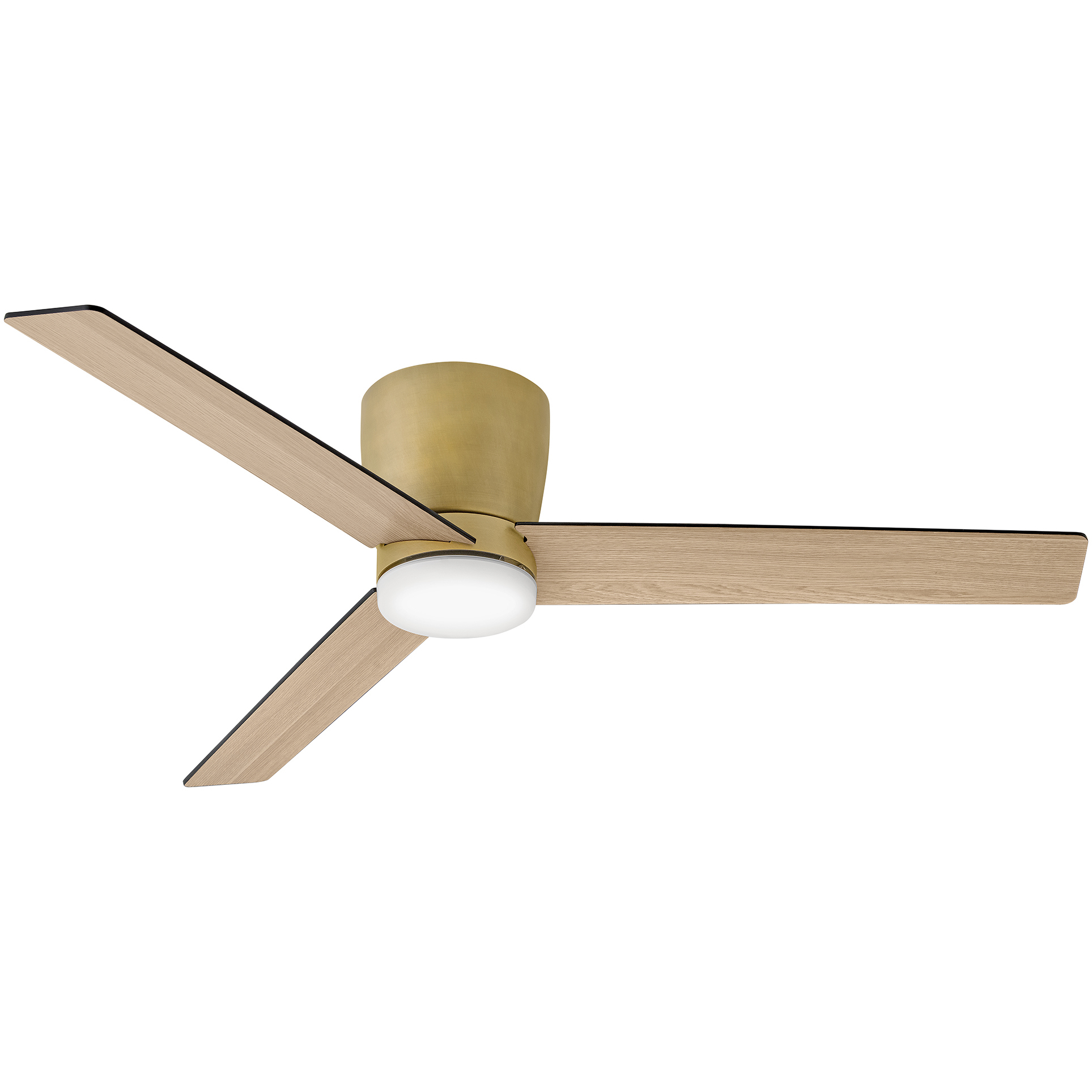 Regency Series Ari 52 inch Heritage Brass with Matte Black Blades Flush Mount Fan