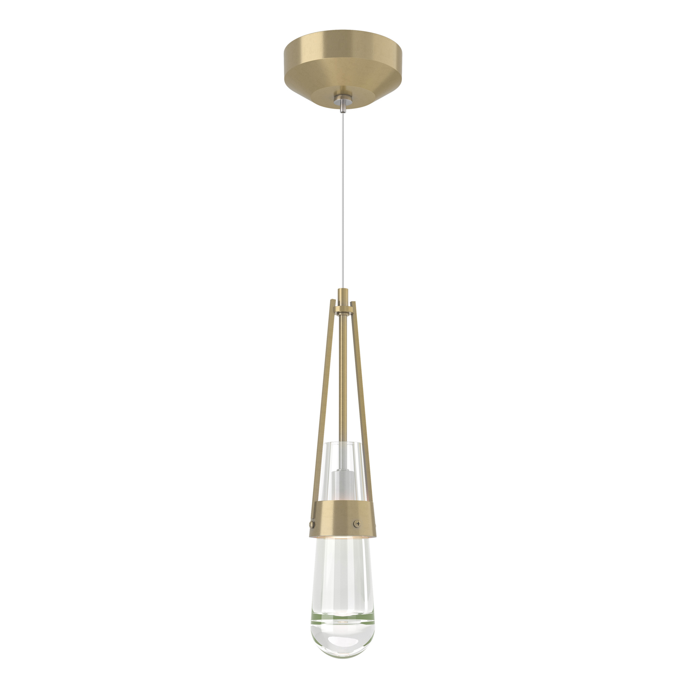 Link 1 Light 2.9 inch Modern Brass Mini Pendant Ceiling Light