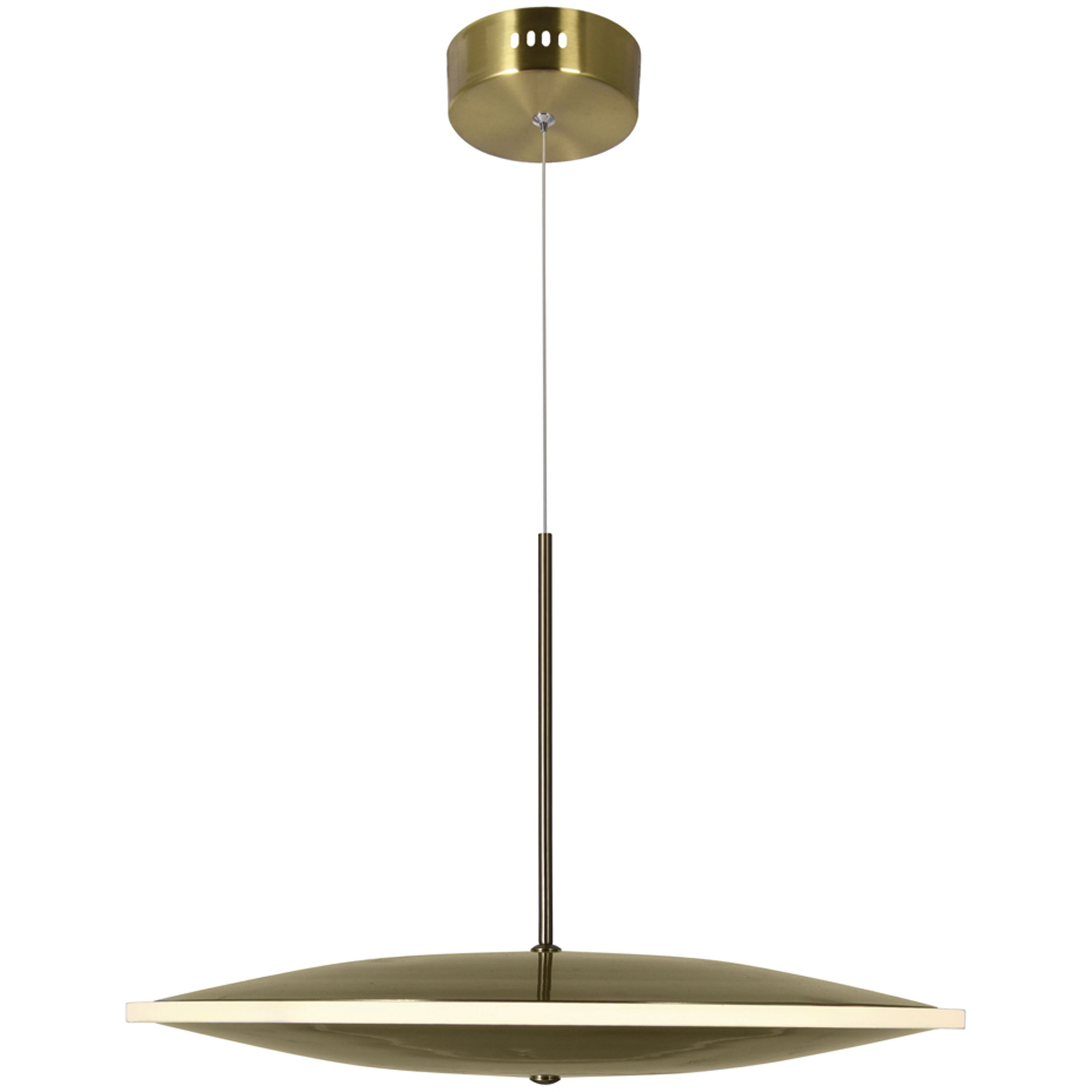 Ovni LED 16 inch Brass Down Pendant Ceiling Light