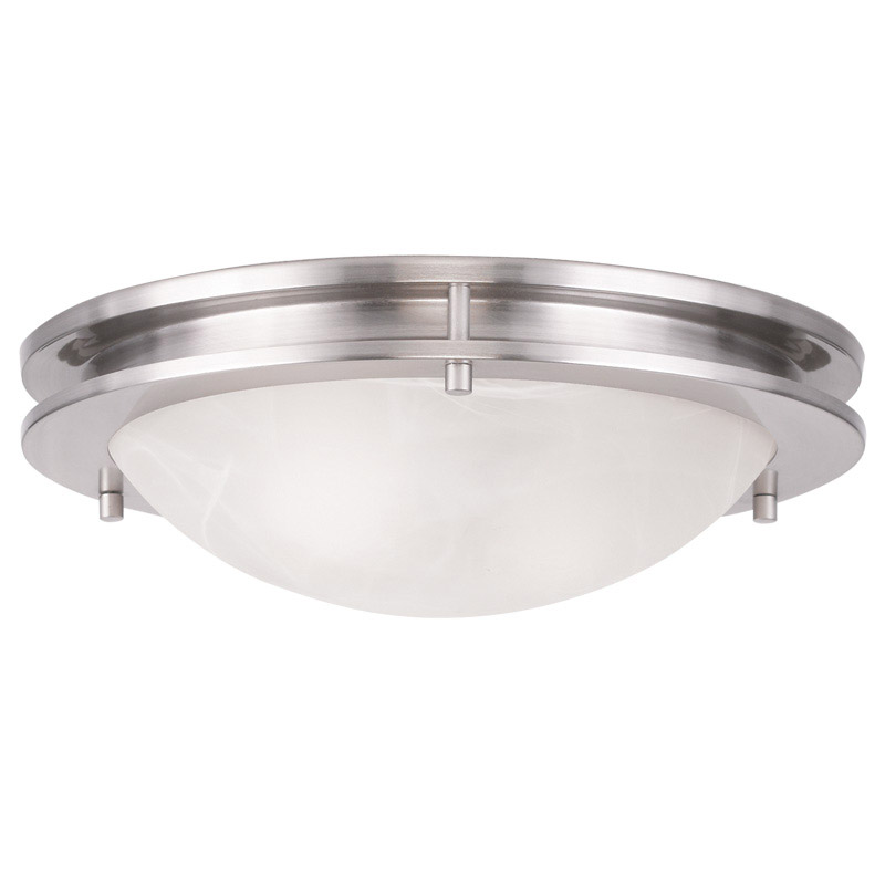 Ariel 2 Light 13 inch Brushed Nickel Flush Mount Ceiling Light