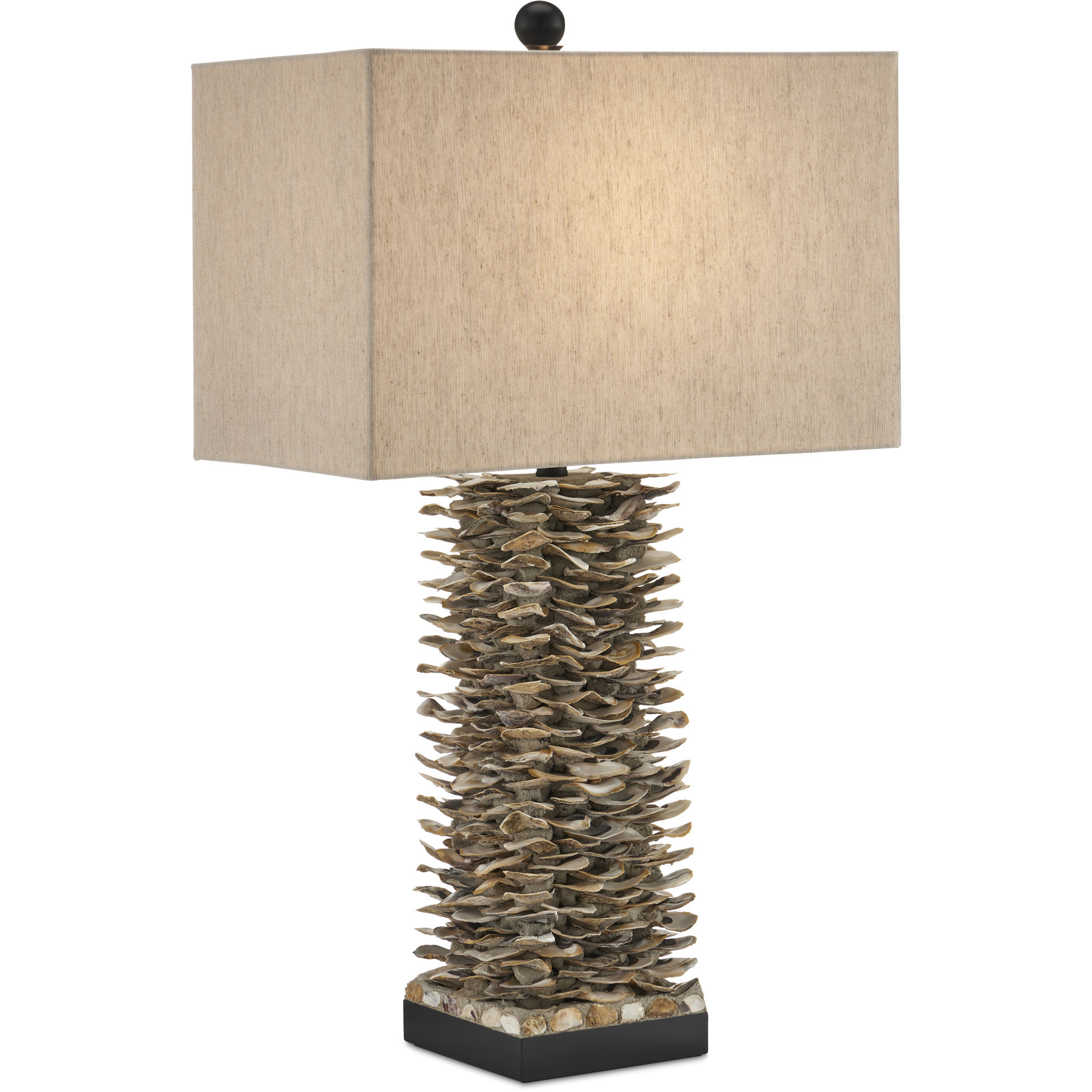 Villamare 30 inch 150 watt Natural and Satin Black Table Lamp Portable Light