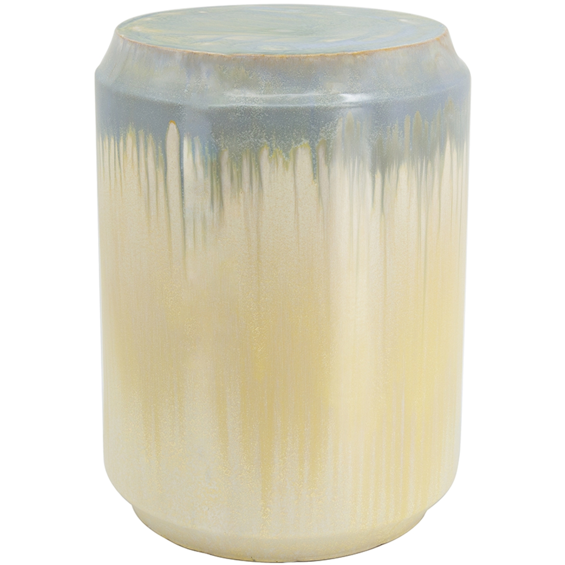 Florence 18 inch Blue/Cream Garden Stool