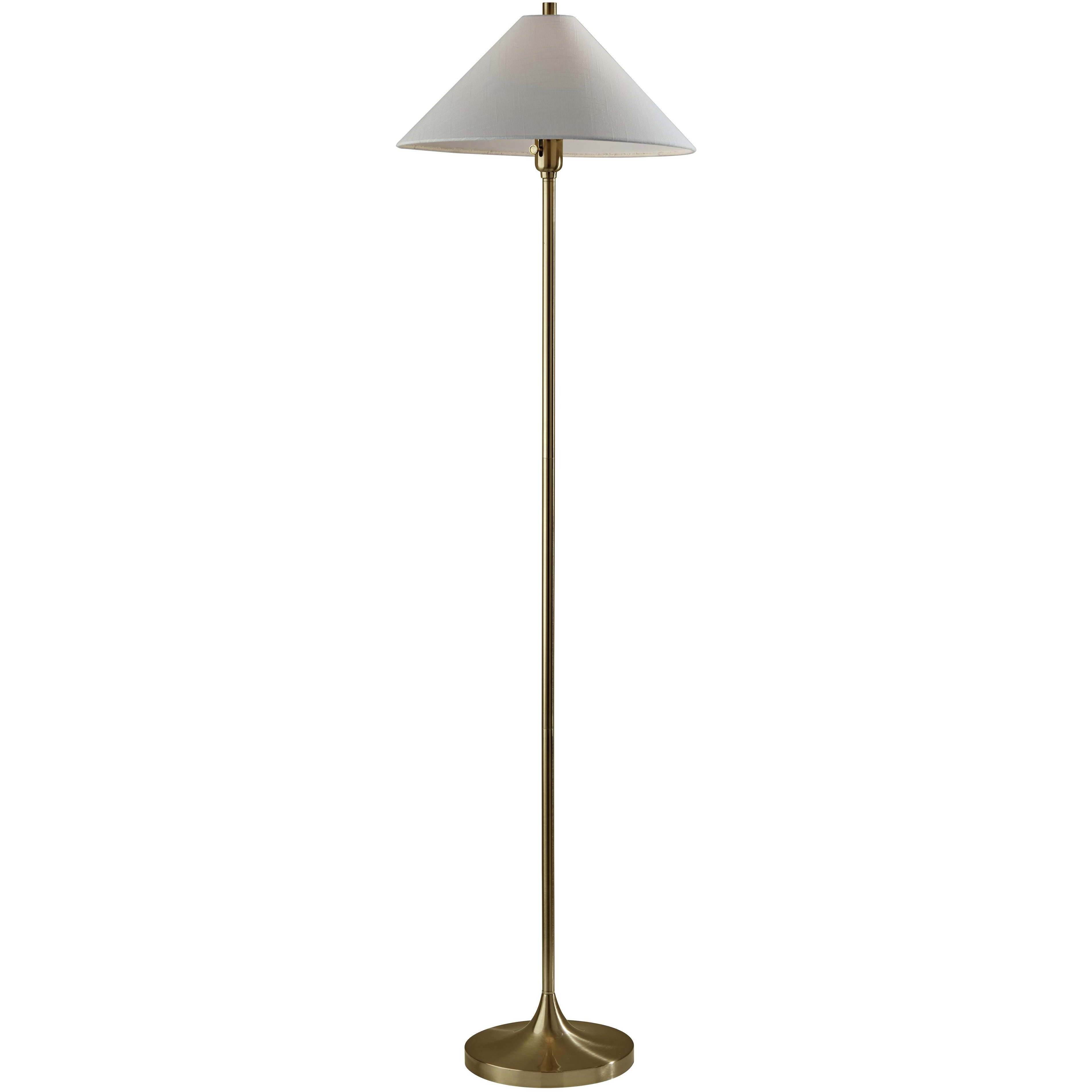 Esme 60 inch 60 watt Antique Brass Floor Lamp Portable Light