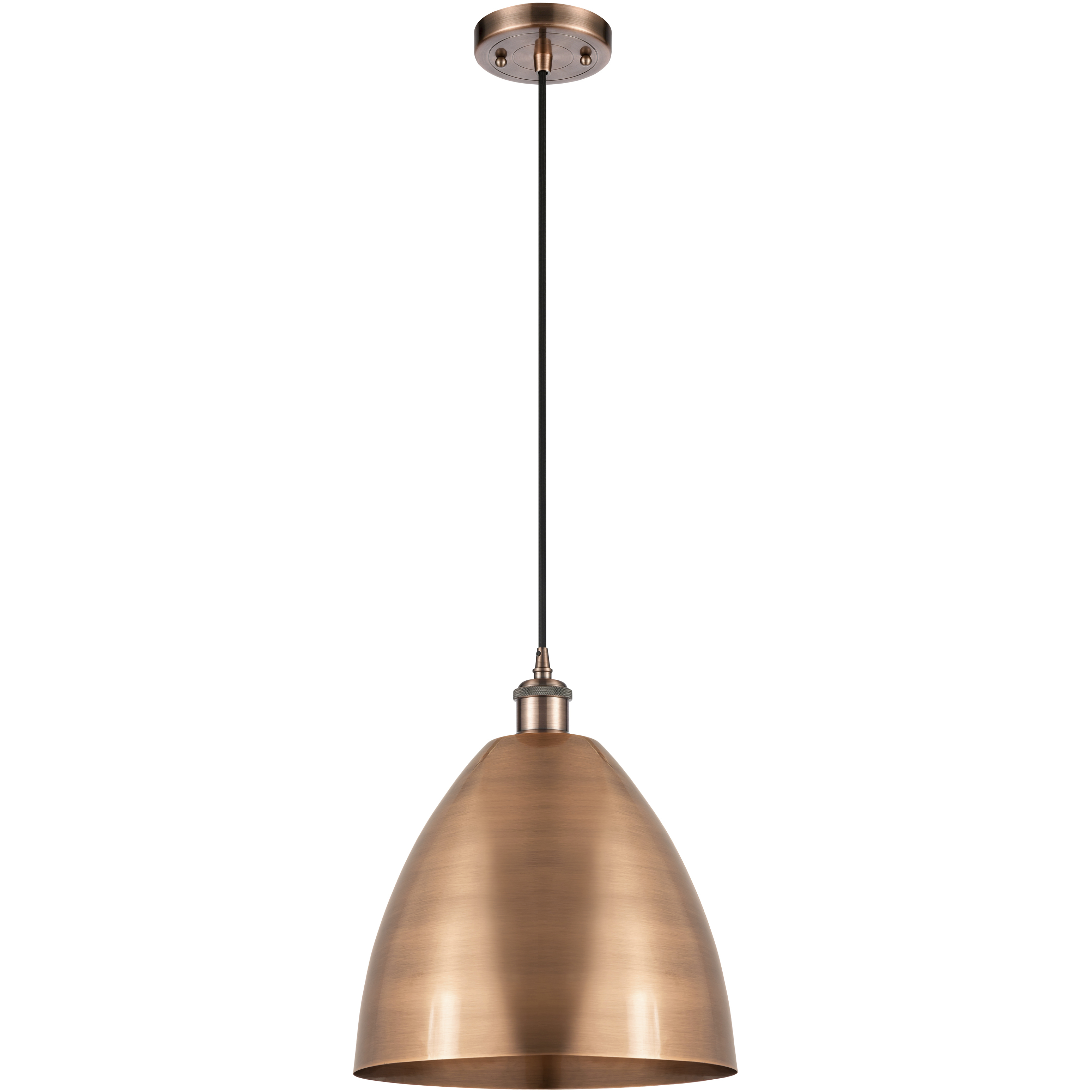 Ballston Dome LED 12 inch Antique Copper Mini Pendant Ceiling Light