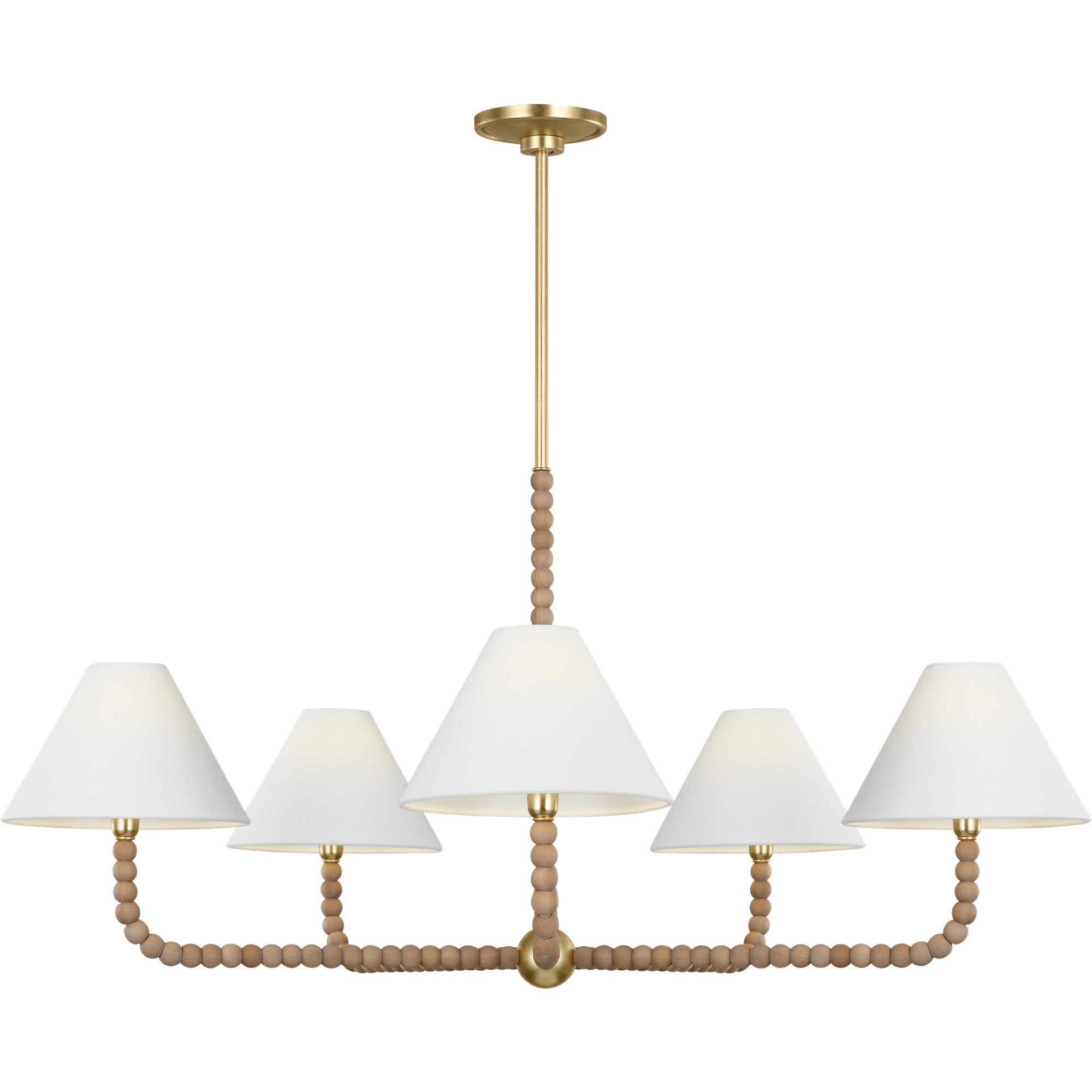 C&M by Chapman & Myers Fiona 5 Light 39 inch Gild Chandelier Ceiling Light in LED