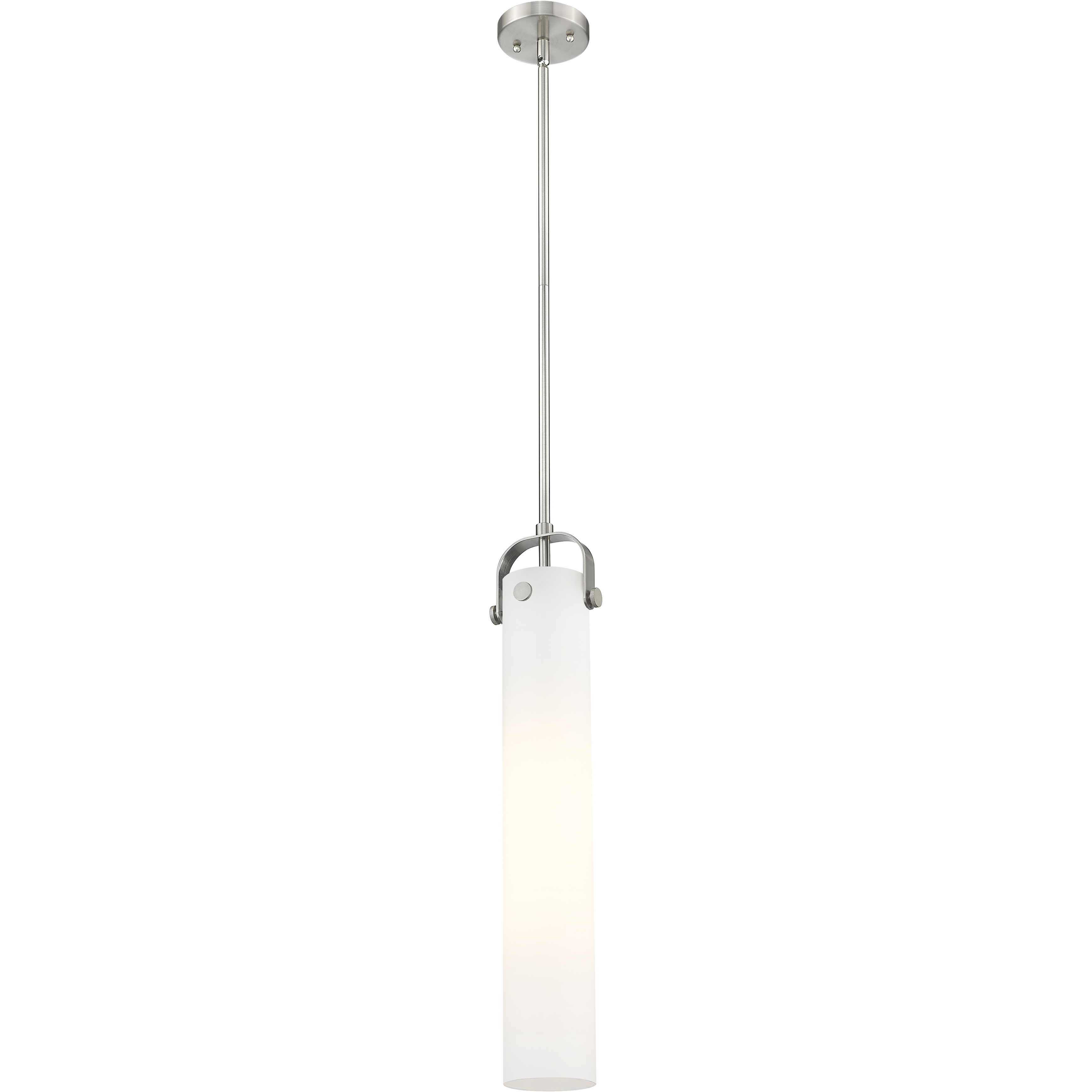 Downtown Urban Pilaster 1 Light 5 inch Satin Nickel Pendant Ceiling Light in Matte White