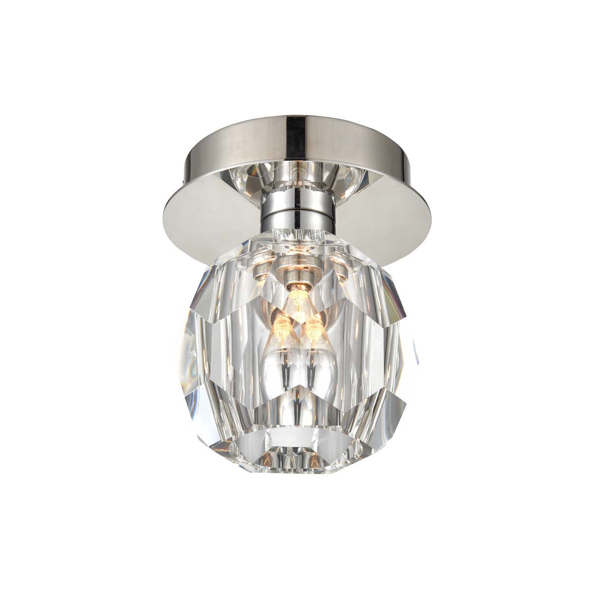 Parisian 1 Light 6 inch Polished Nickel Flush Mount Ceiling Light