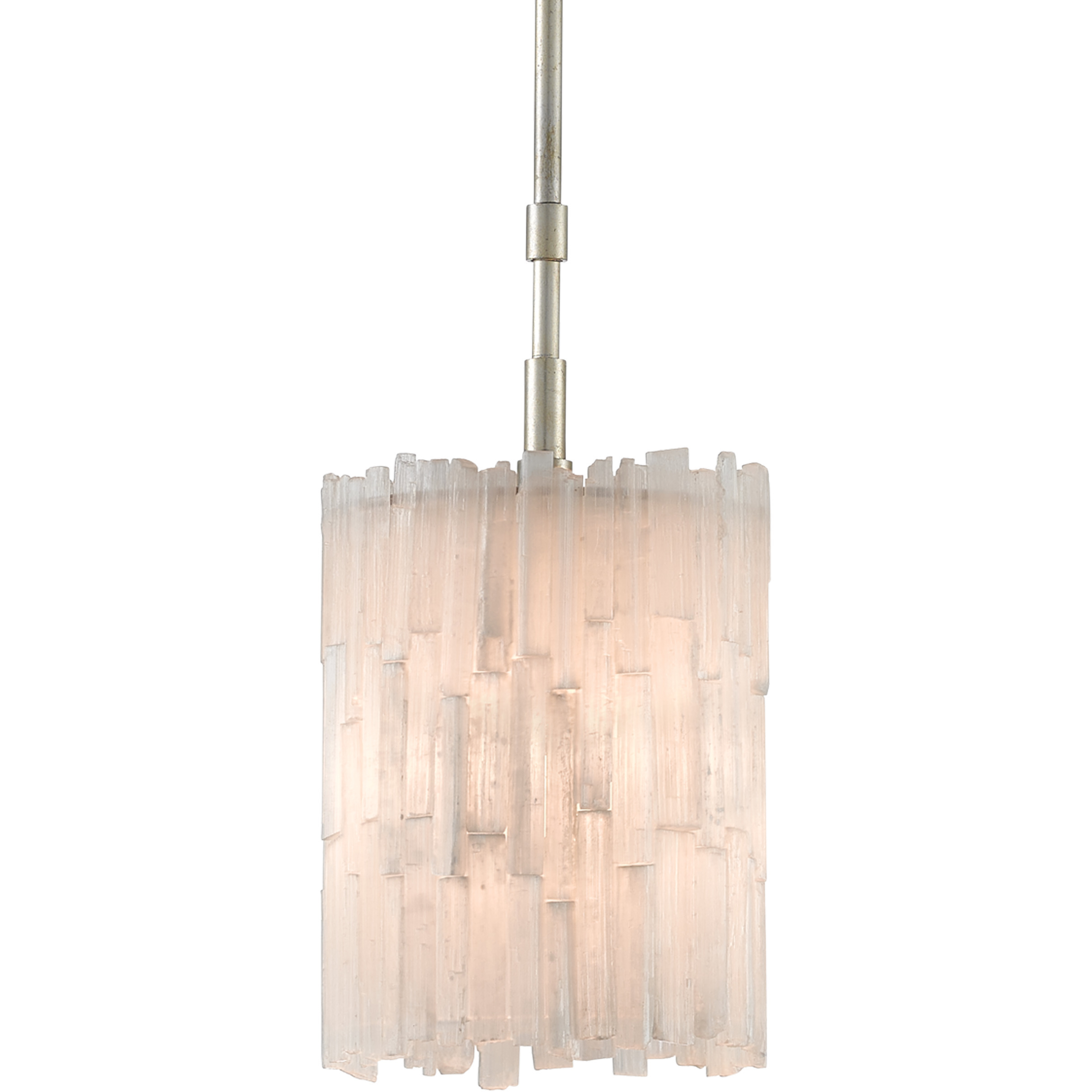 Moonstone 1 Light 8 inch Chinois Silver Leaf Pendant Ceiling Light, Aviva Stanoff Collection
