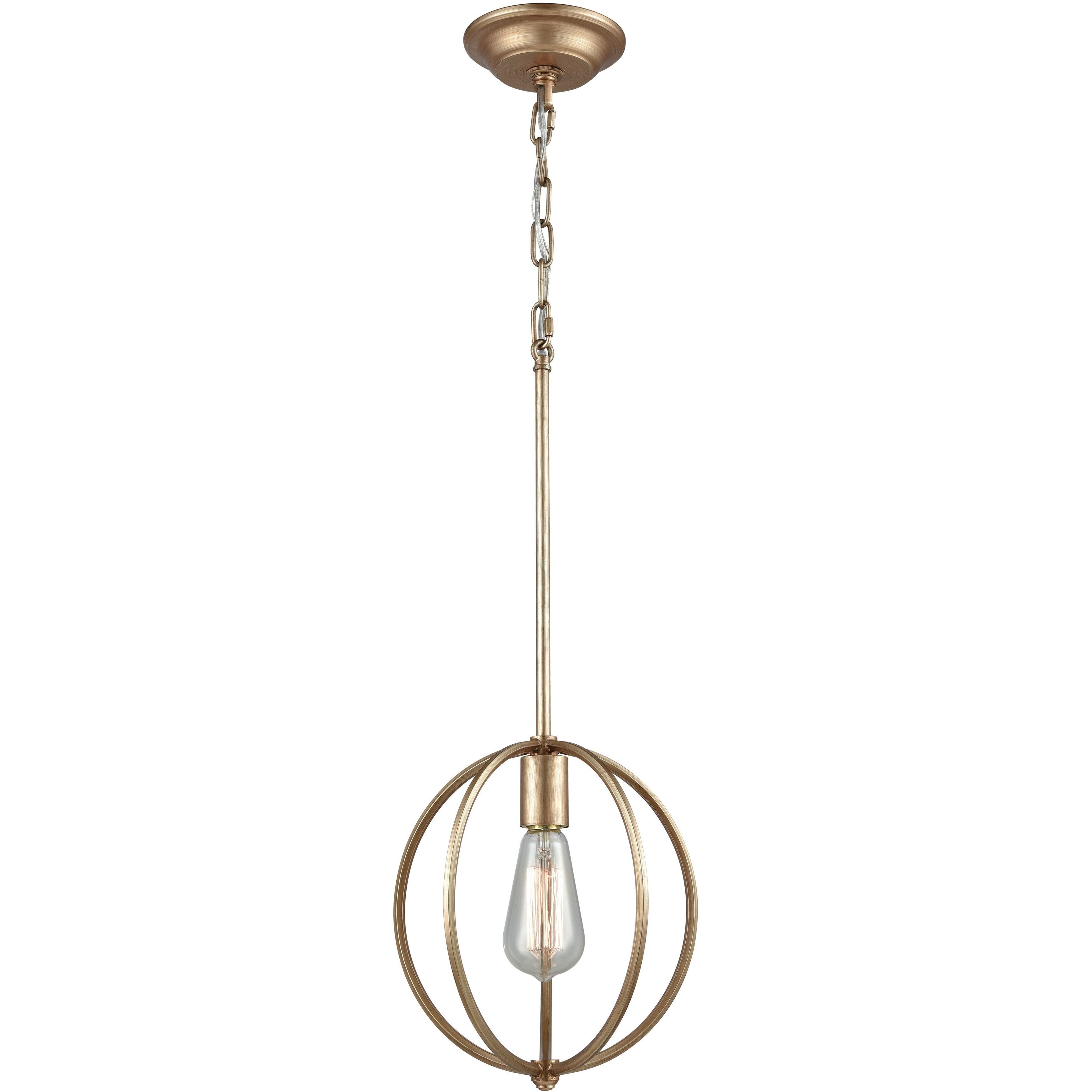 Stanton 1 Light 10 inch Matte Gold Mini Pendant Ceiling Light