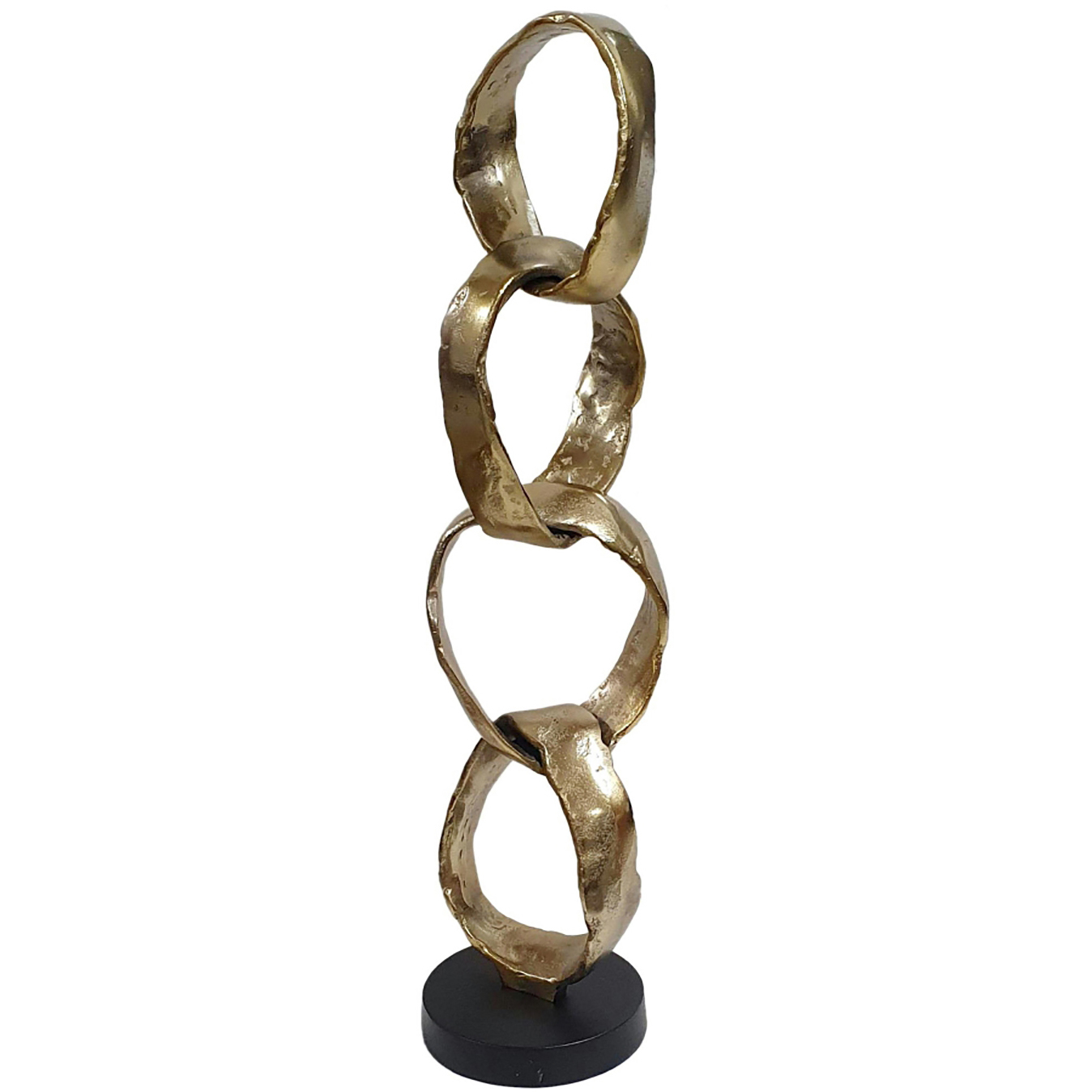 Interlocking Gold and Black Decorative Object