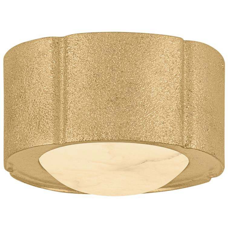 Teka 1 Light 6 inch Vintage Gold Leaf Flush Mount Ceiling Light
