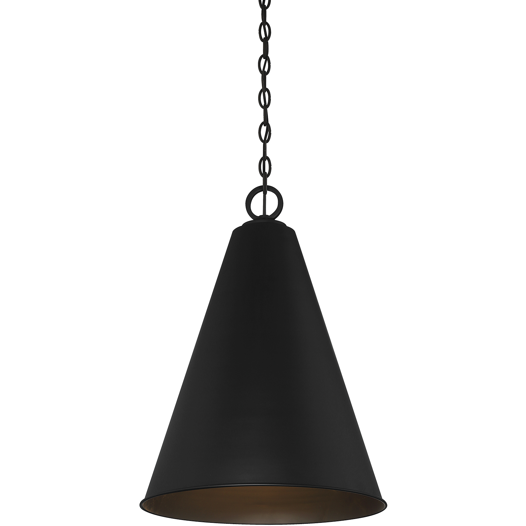 Contemporary 1 Light 18 inch Matte Black Pendant Ceiling Light