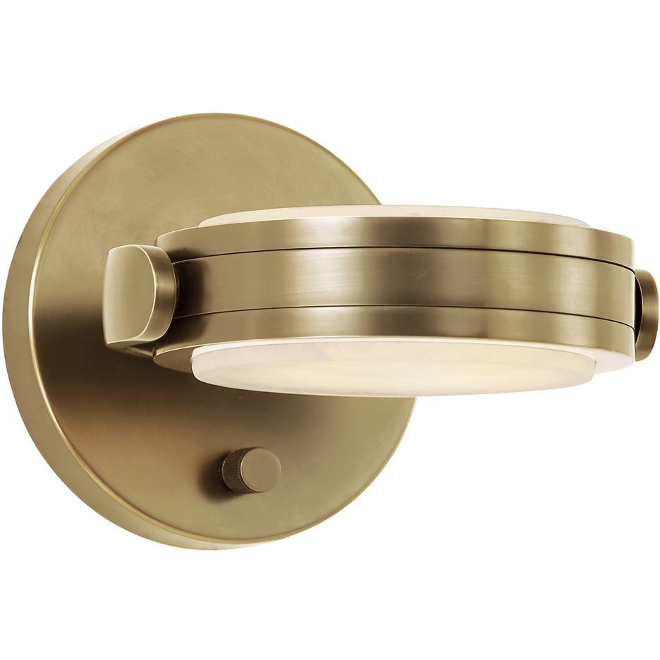 Blanco LED 7.25 inch Vintage Brass/Alabaster Wall/Ceiling Light Wall Light