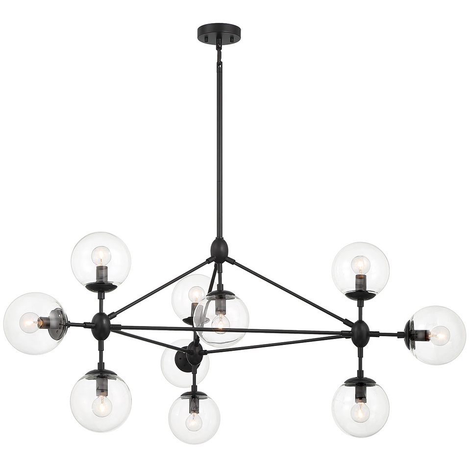 Charisma 10 Light 45 inch Matte Black Pendant Ceiling Light