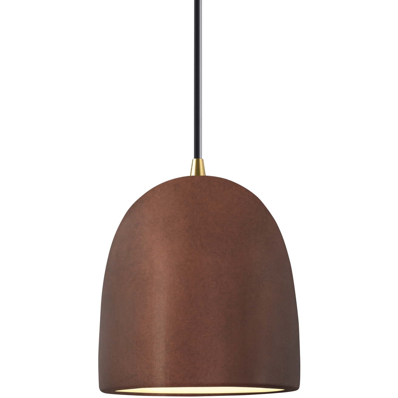 Radiance Collection - Bell Single Drop Pendant in Antique Brass, Dedicated LED, Antique Copper, Black, Form+Finish+Function