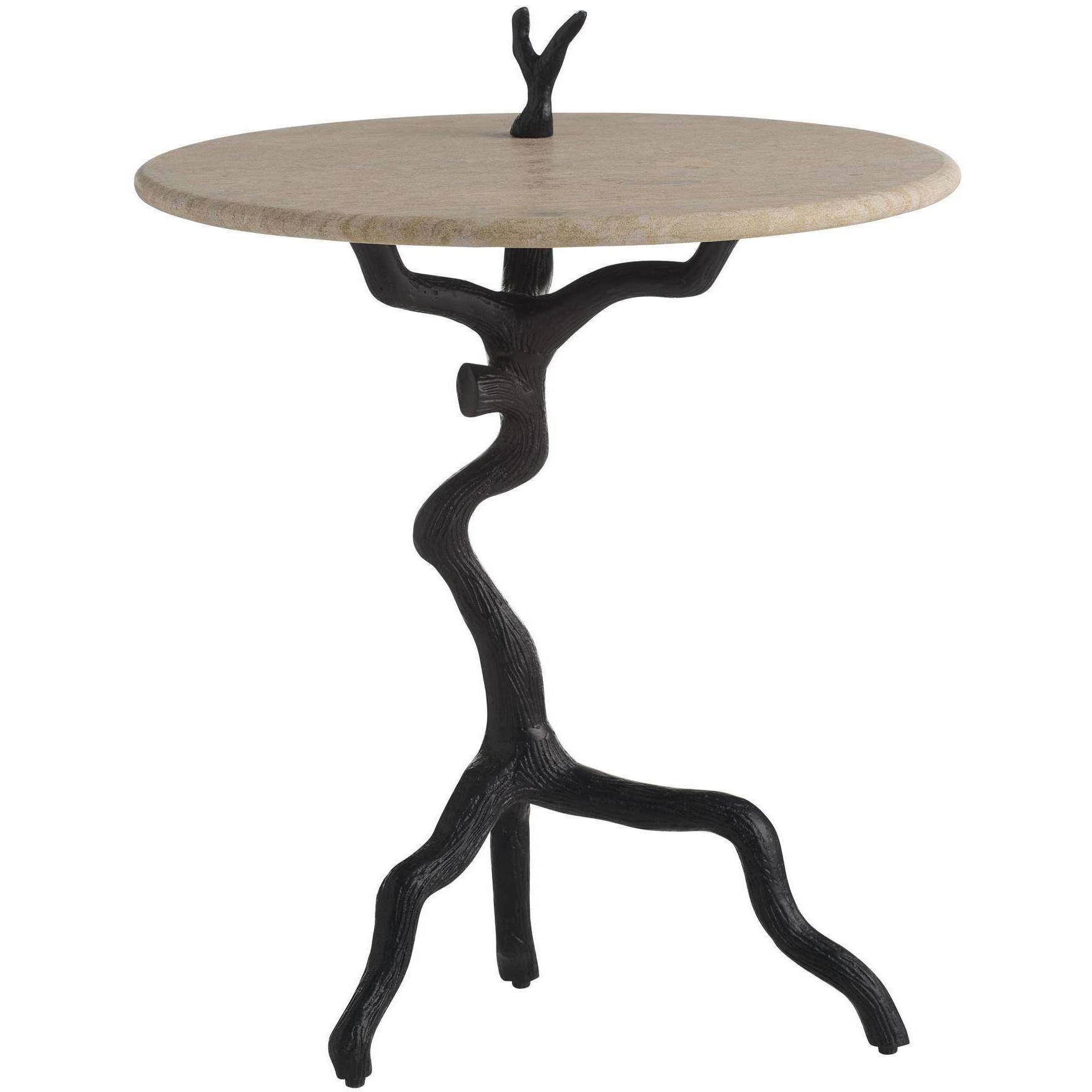 Daphne 22 inch Natural and Bronze End Table