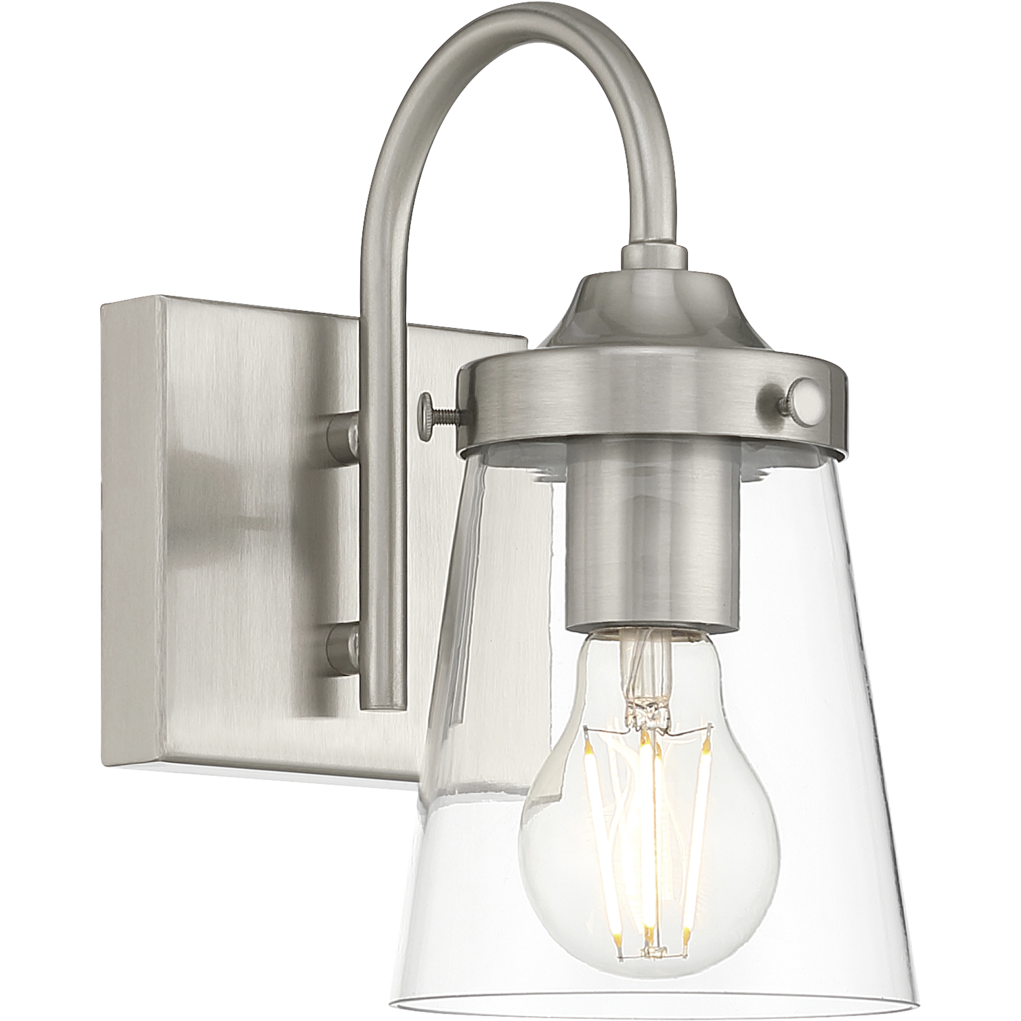 Dickens 1 Light 4.75 inch Brushed Steel Wall Sconce Wall Light