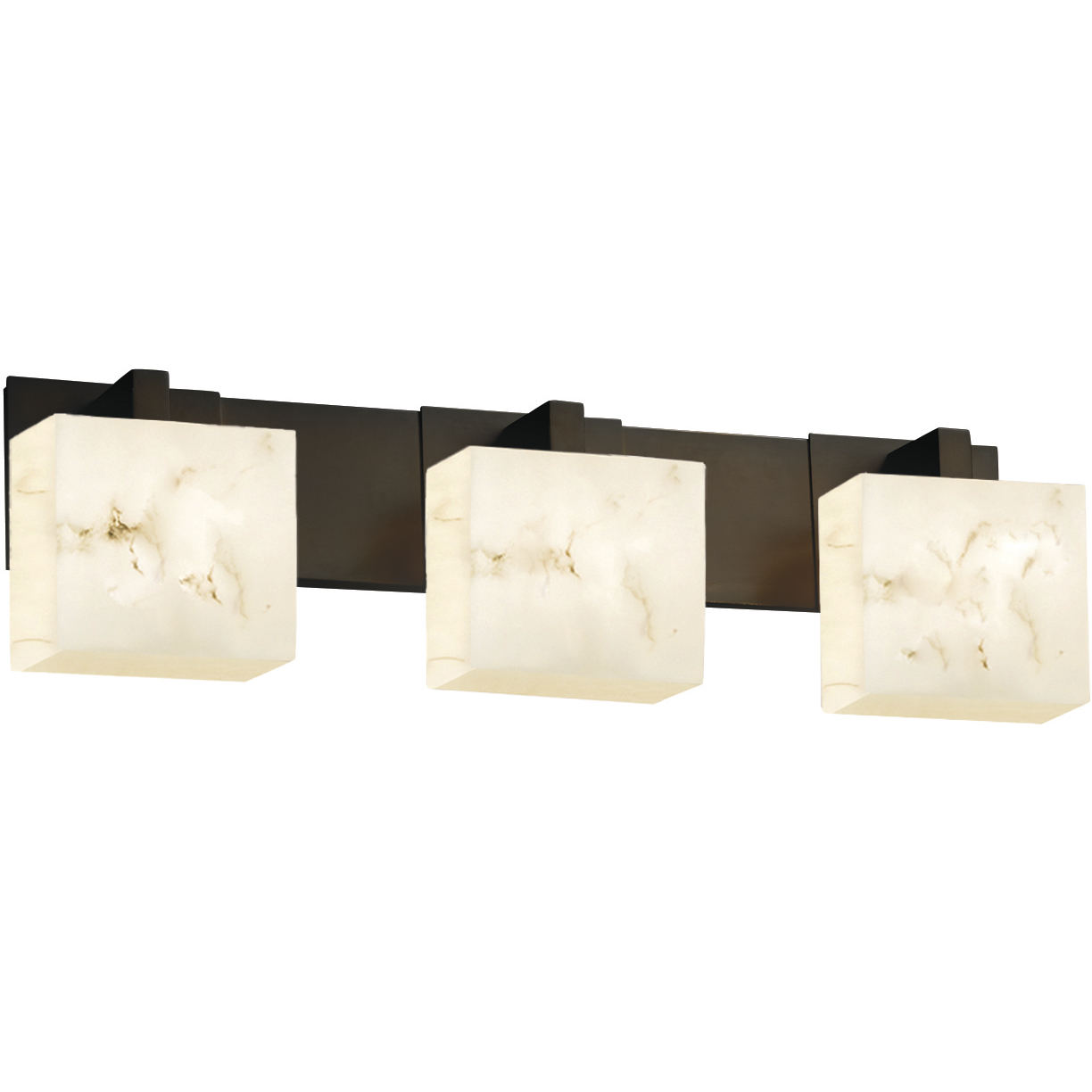 Lumenaria 3 Light 27 inch Dark Bronze Vanity Light Wall Light in Rectangle, Incandescent