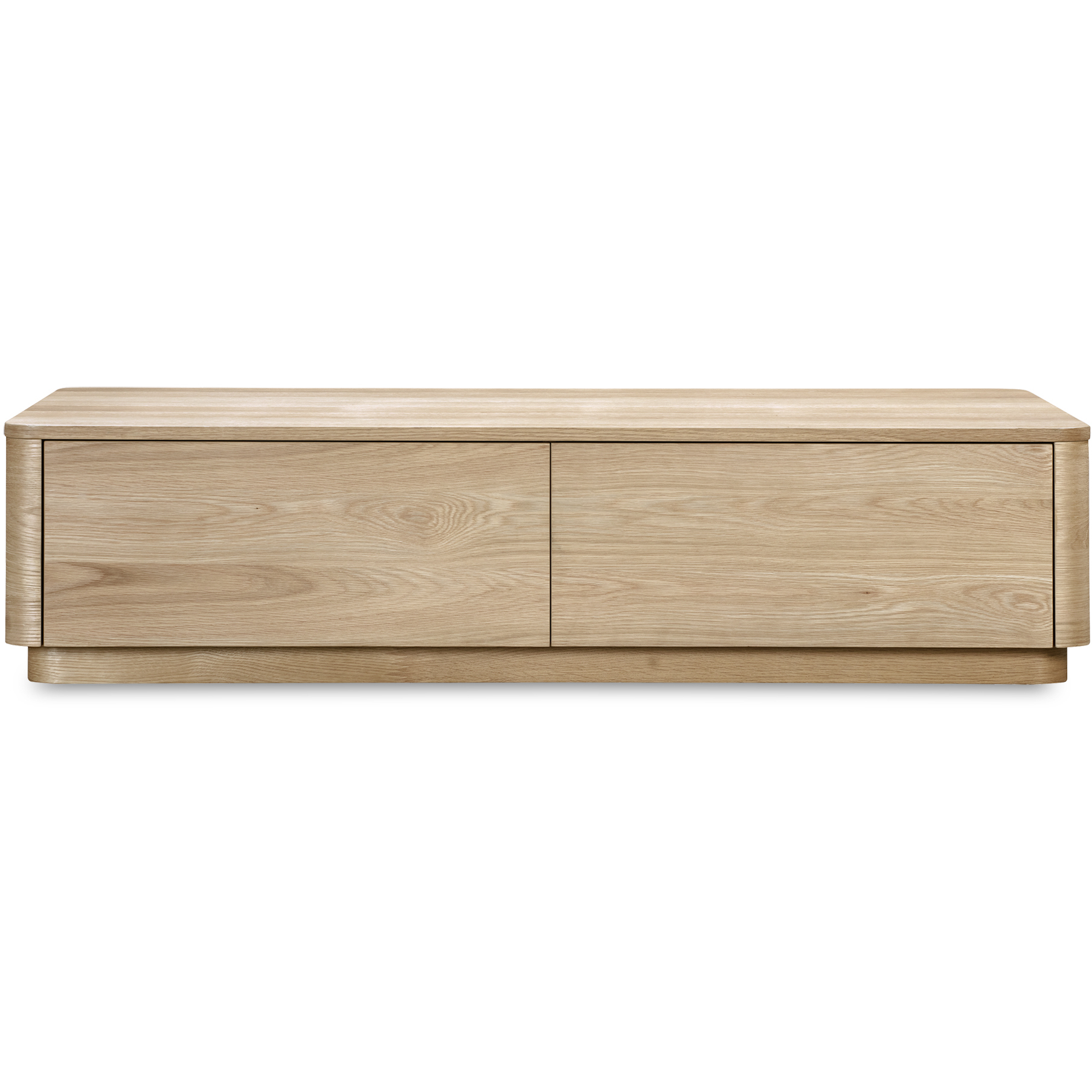Round Off 55 X 30 inch Natural Coffee Table