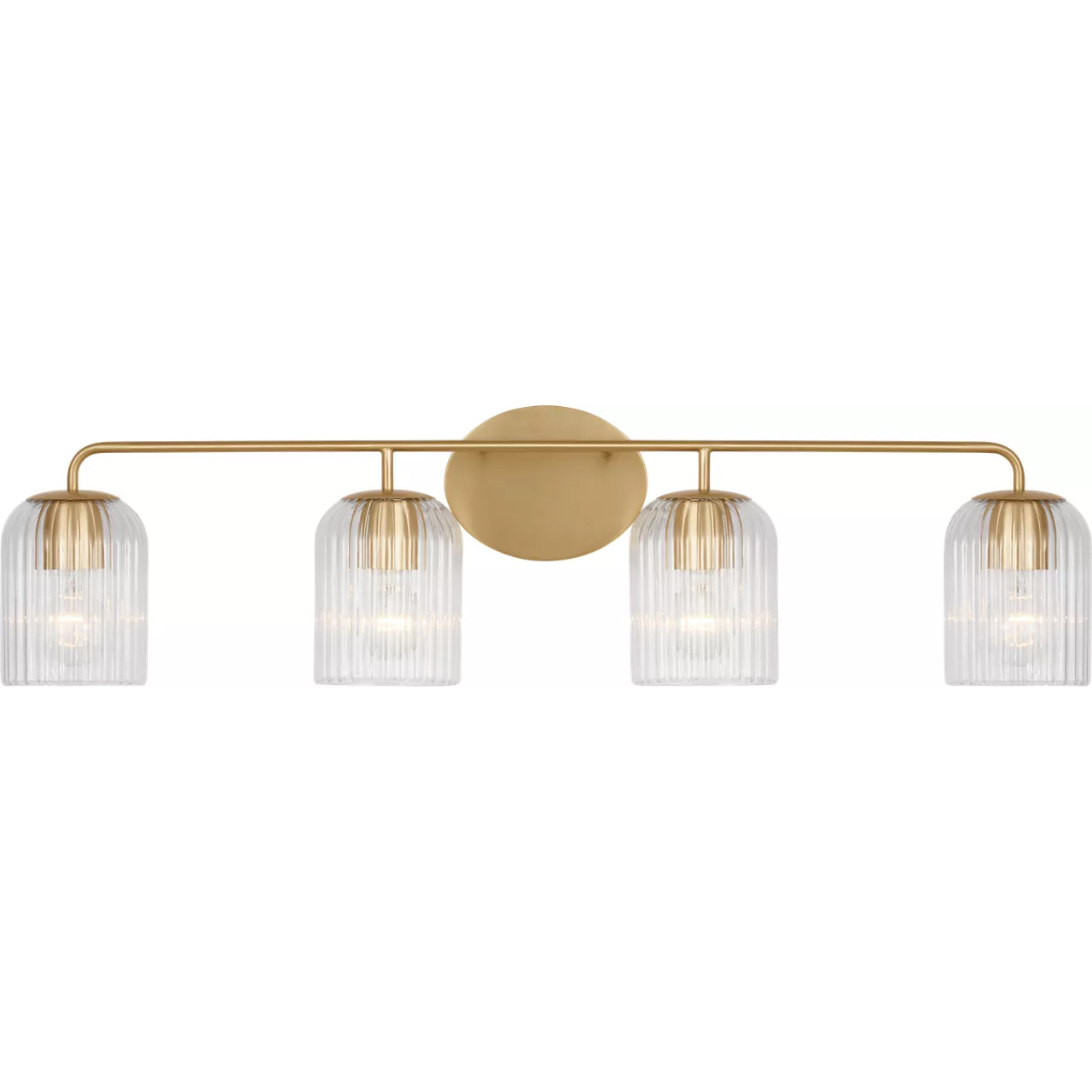 Eisele 4 Light 33.75 inch Satin Brass Vanity Light Wall Light, Large