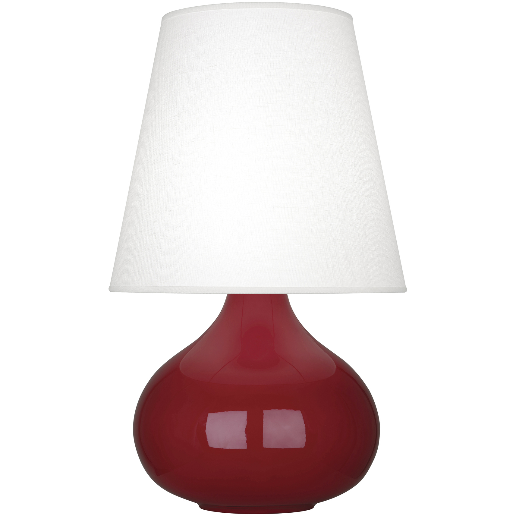 Robert Abbey Small June 23.5 inch 150 watt Oxblood Accent Lamp Portable Light in Oyster Linen OX93 - Open Box