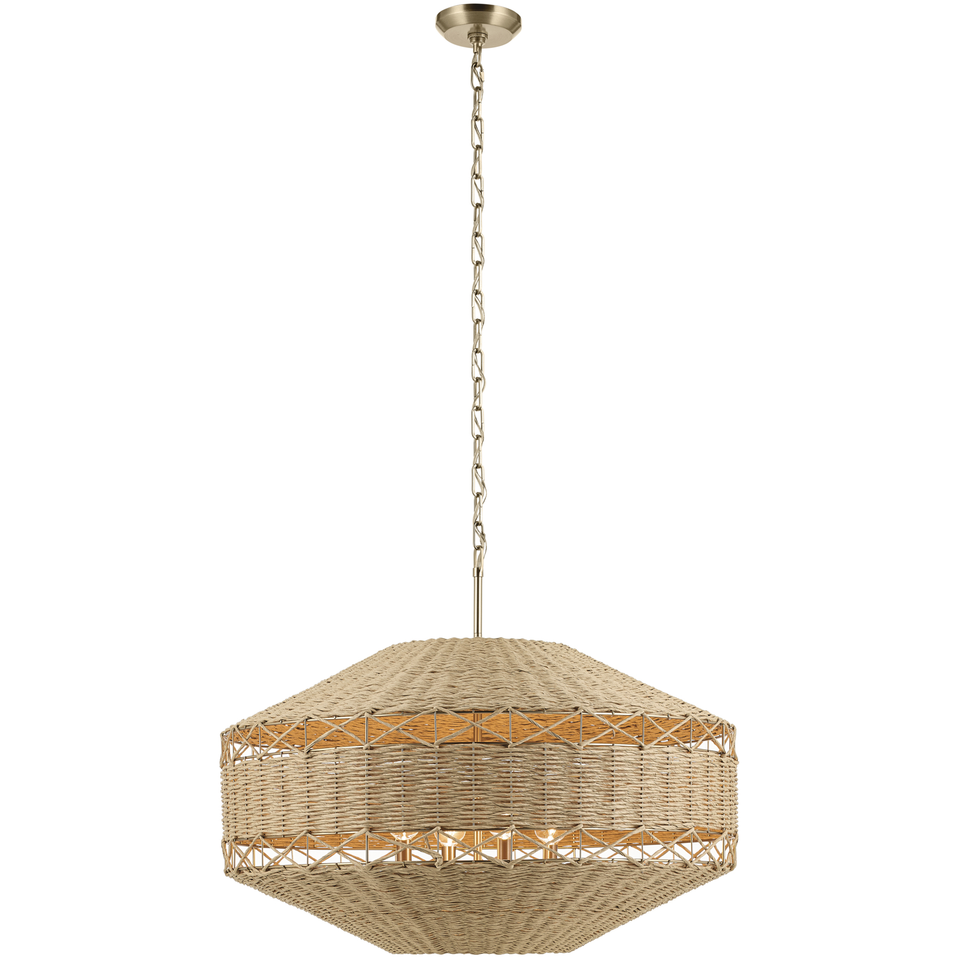 Lulo 4 Light Champagne Bronze Pendant Ceiling Light