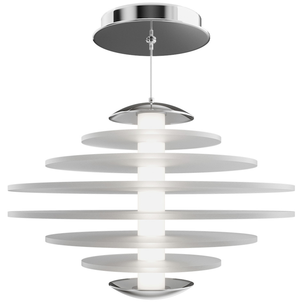 Loopey LED 14 inch Chrome Mini-Pendant Ceiling Light, dweLED
