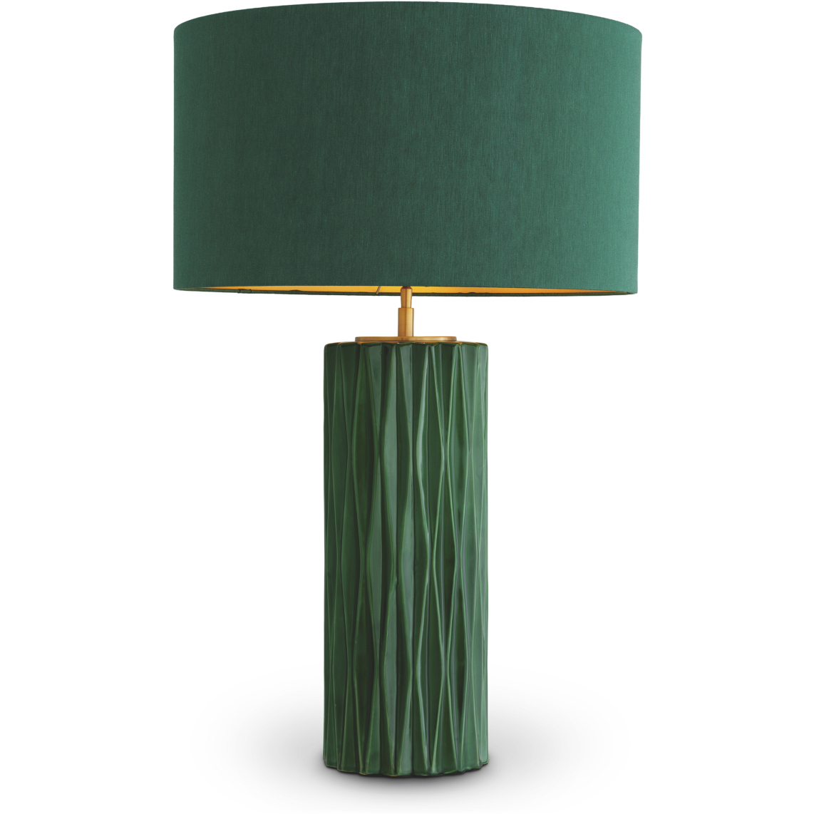 Amarello 34.84 inch 40 watt Crackled Green Ceramic and Antique Brass Table Lamp Portable Light
