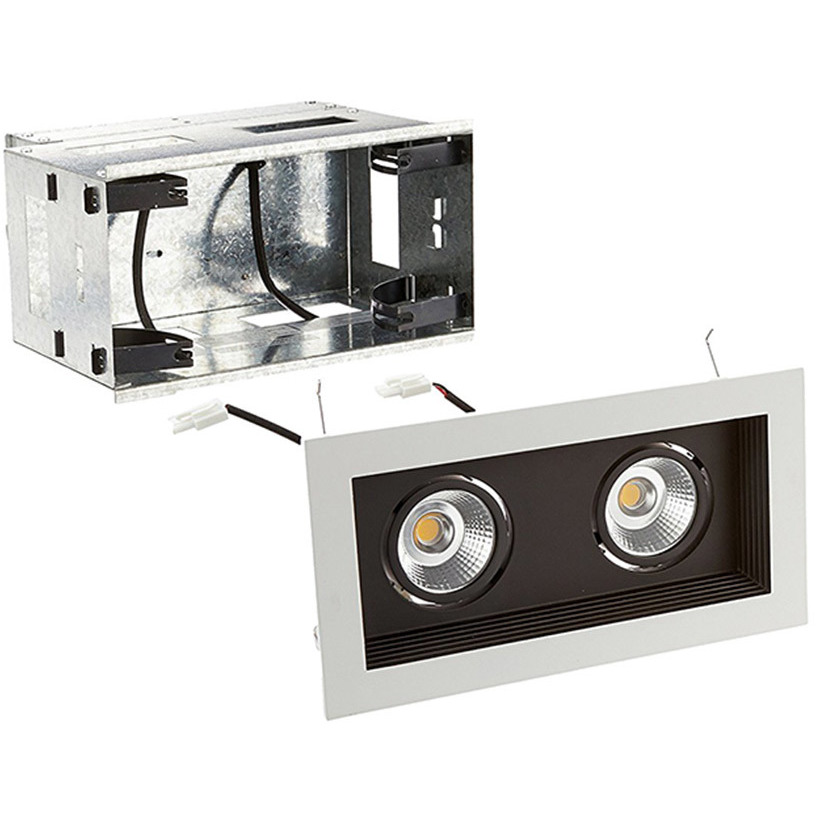 Mini LED Multiple Spots LED Black Multiple Recessed Trim in Wide, 3000K