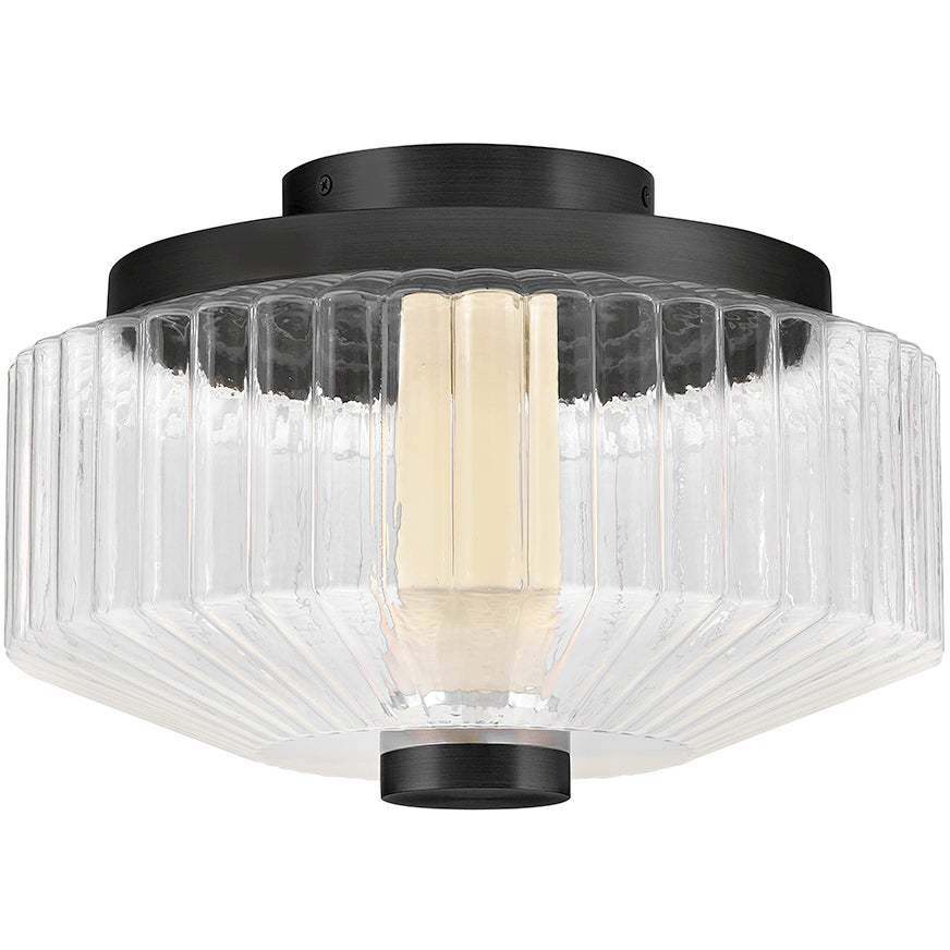 Reign LED 12.75 inch Black Flush Mount Ceiling Light