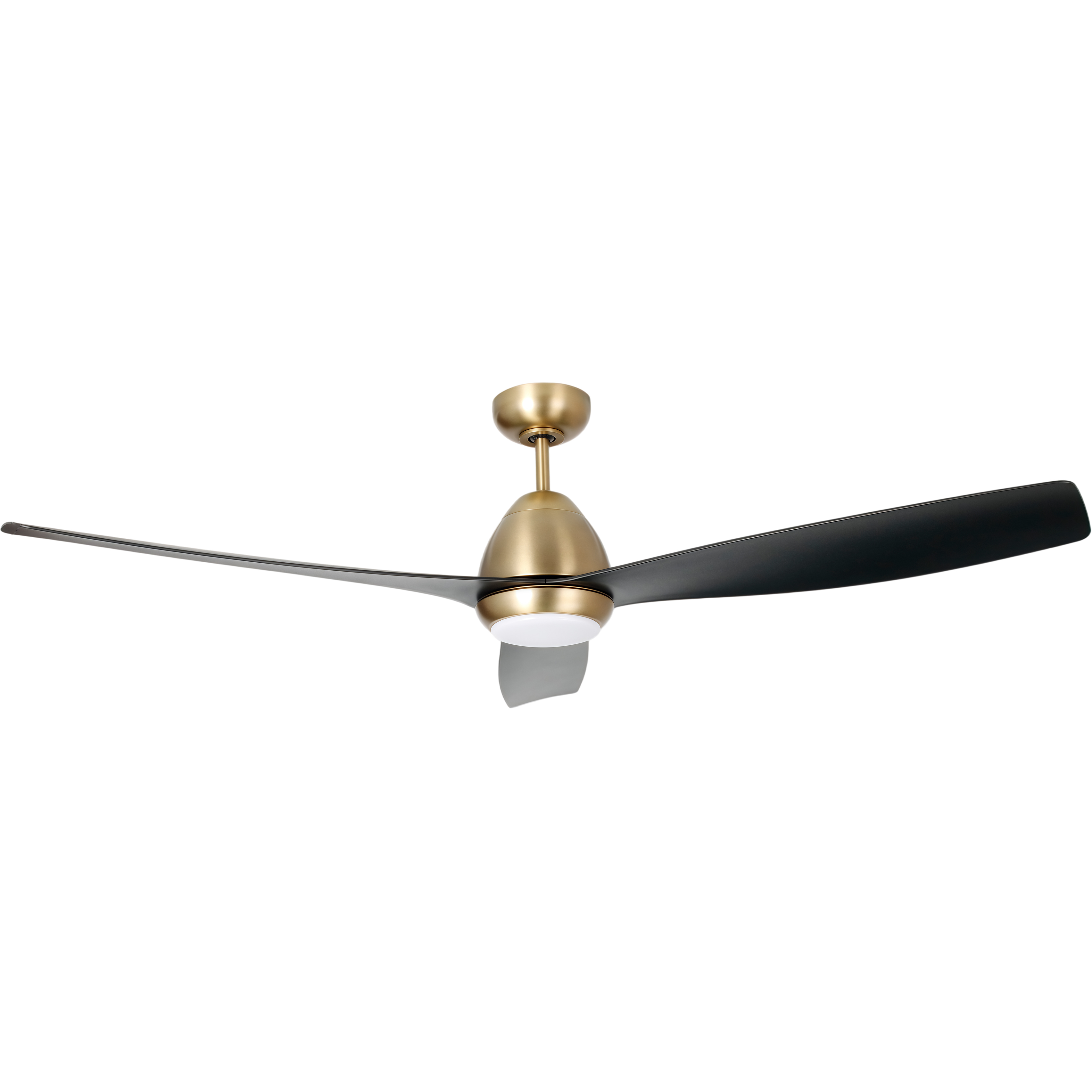 Kylpin 60 inch Brass with Matte Black Blades Indoor/Outdoor Ceiling Fan