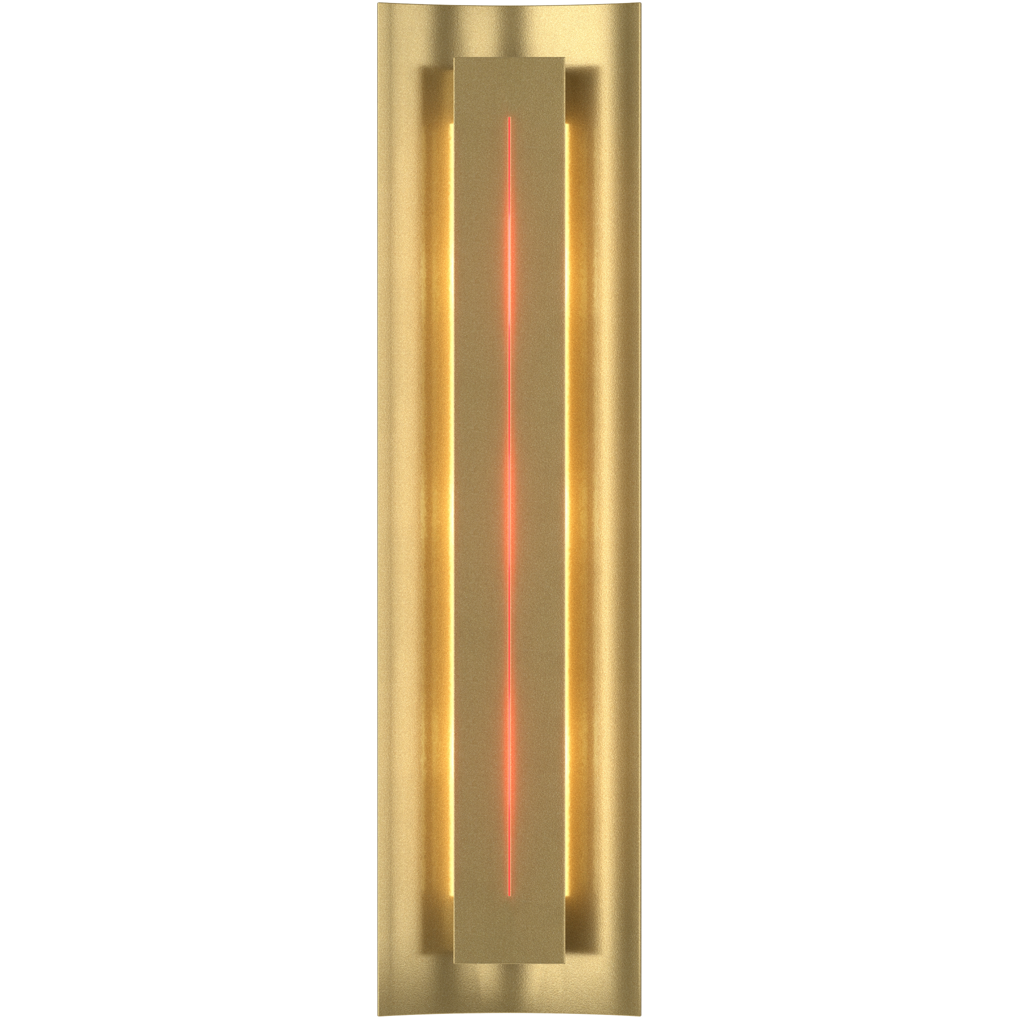 Gallery 3 Light 7.1 inch Modern Brass ADA Sconce Wall Light in Red
