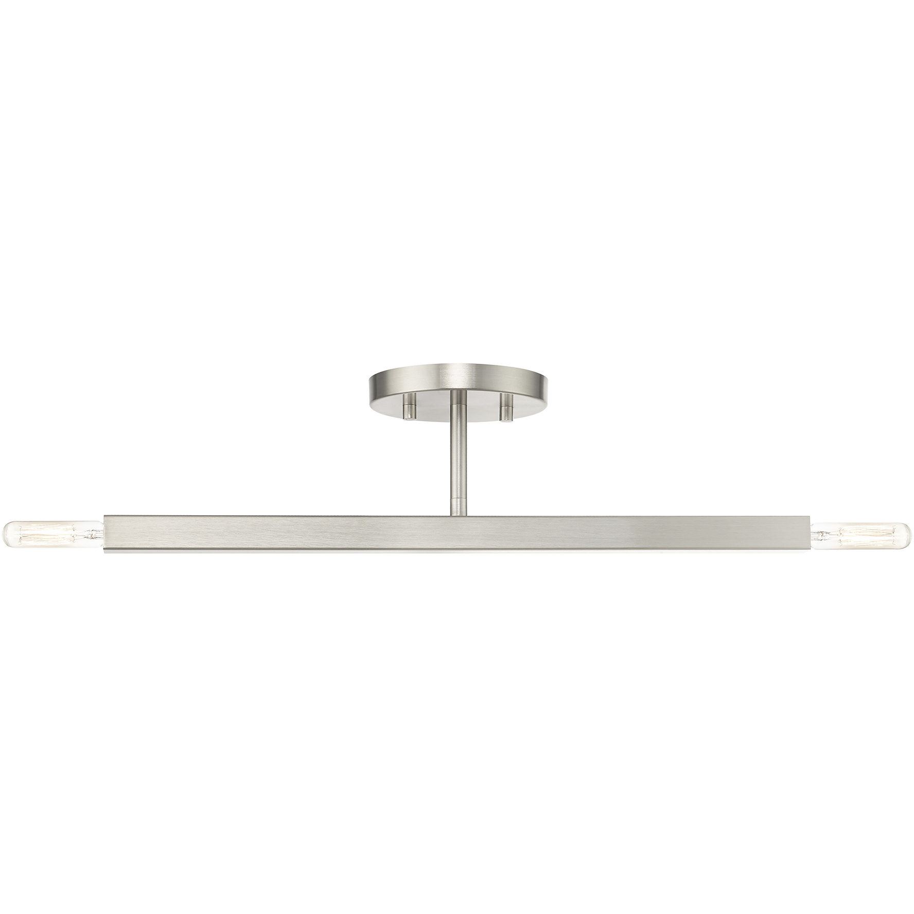 Monaco 2 Light 5.13 inch Brushed Nickel Semi-Flush Ceiling Light