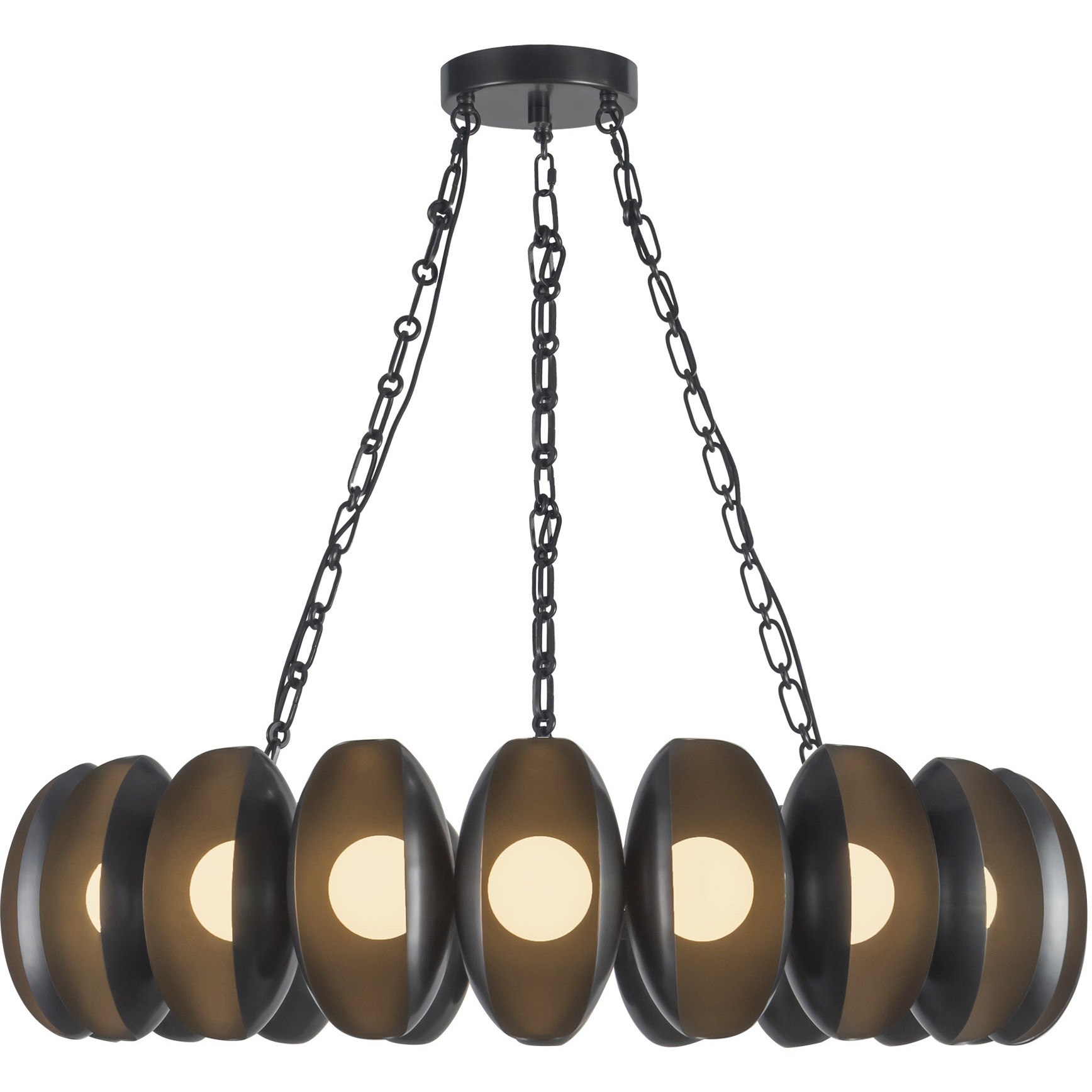 Cortez 37 inch Urban Bronze Chandelier Ceiling Light