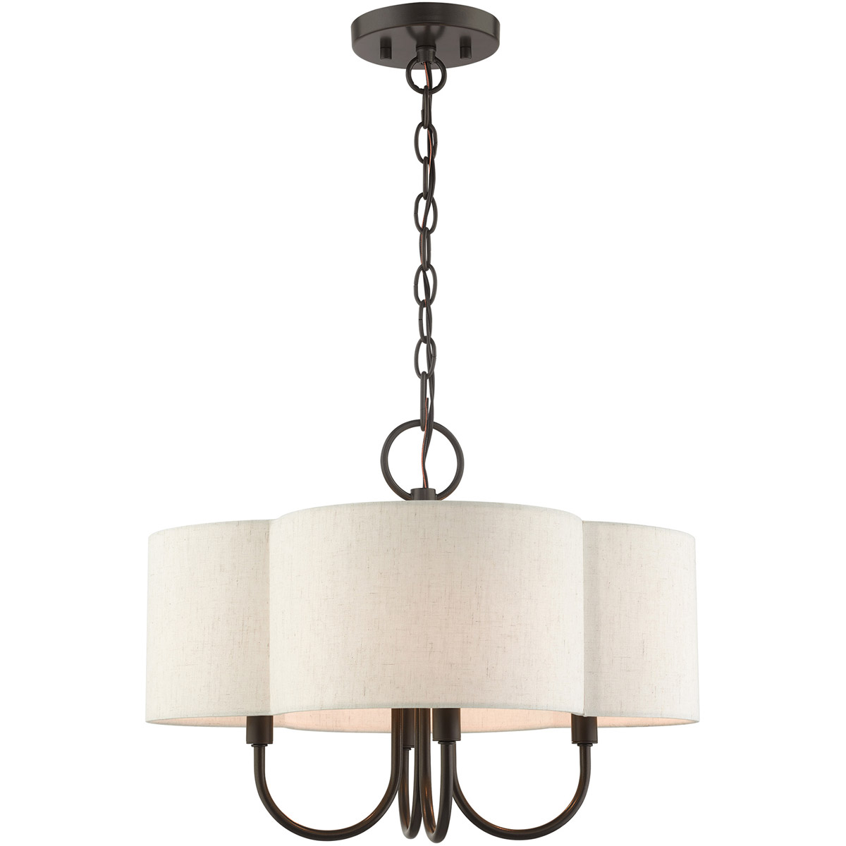 Solstice 4 Light 18 inch English Bronze Chandelier Ceiling Light