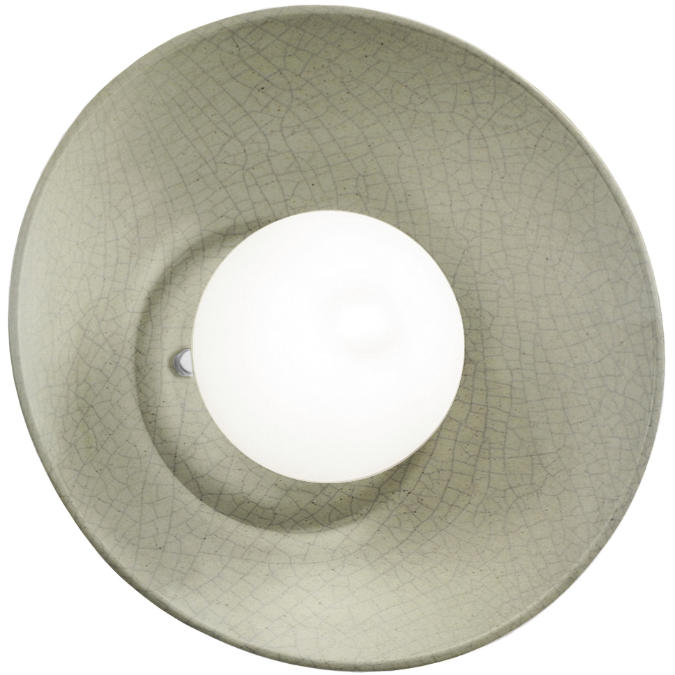 Ambiance Collection 1 Light 10 inch Celadon Green Crackle Wall Sconce Wall Light, Form+Finish+Function