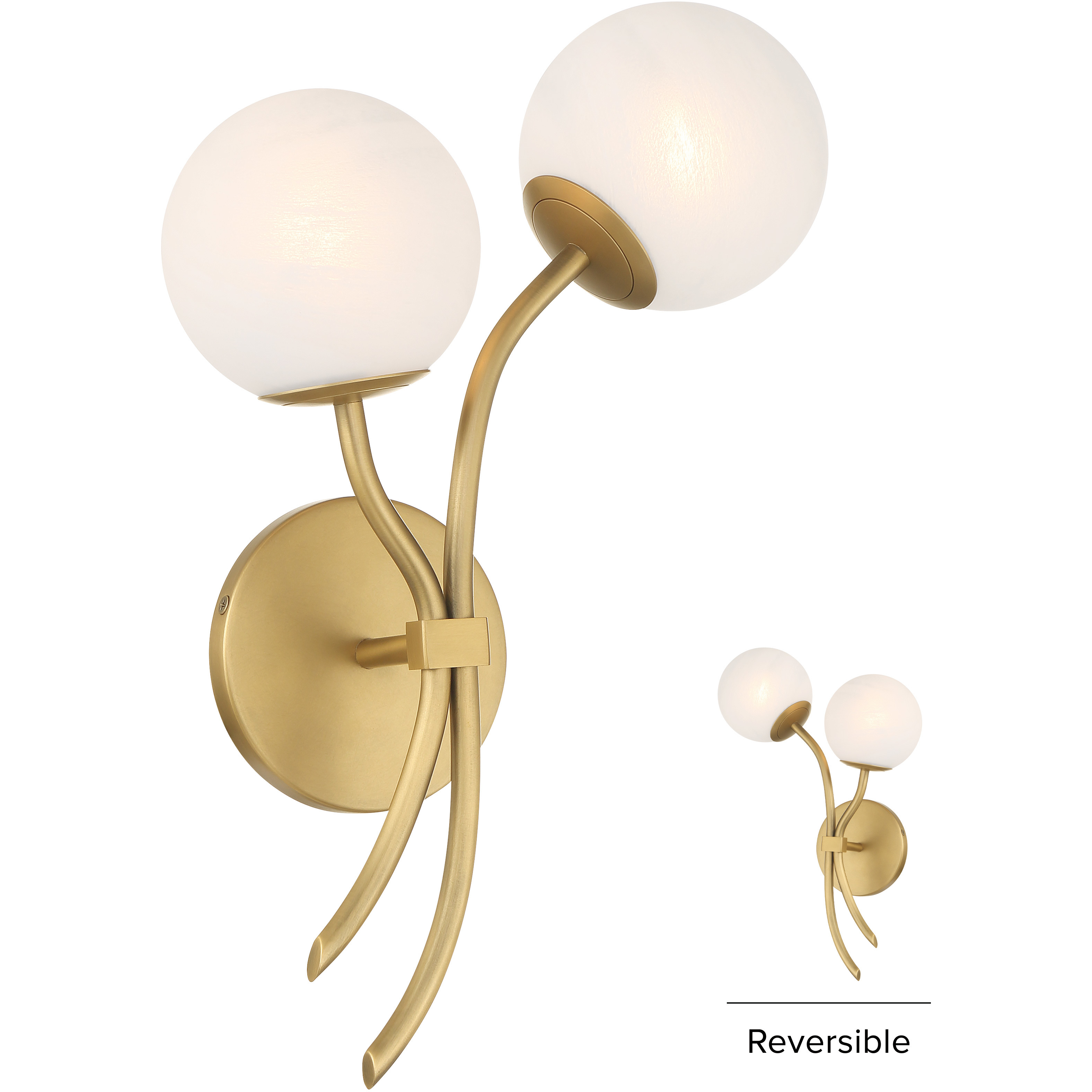 Curven Wall Sconce Wall Light in Legacy Brass
