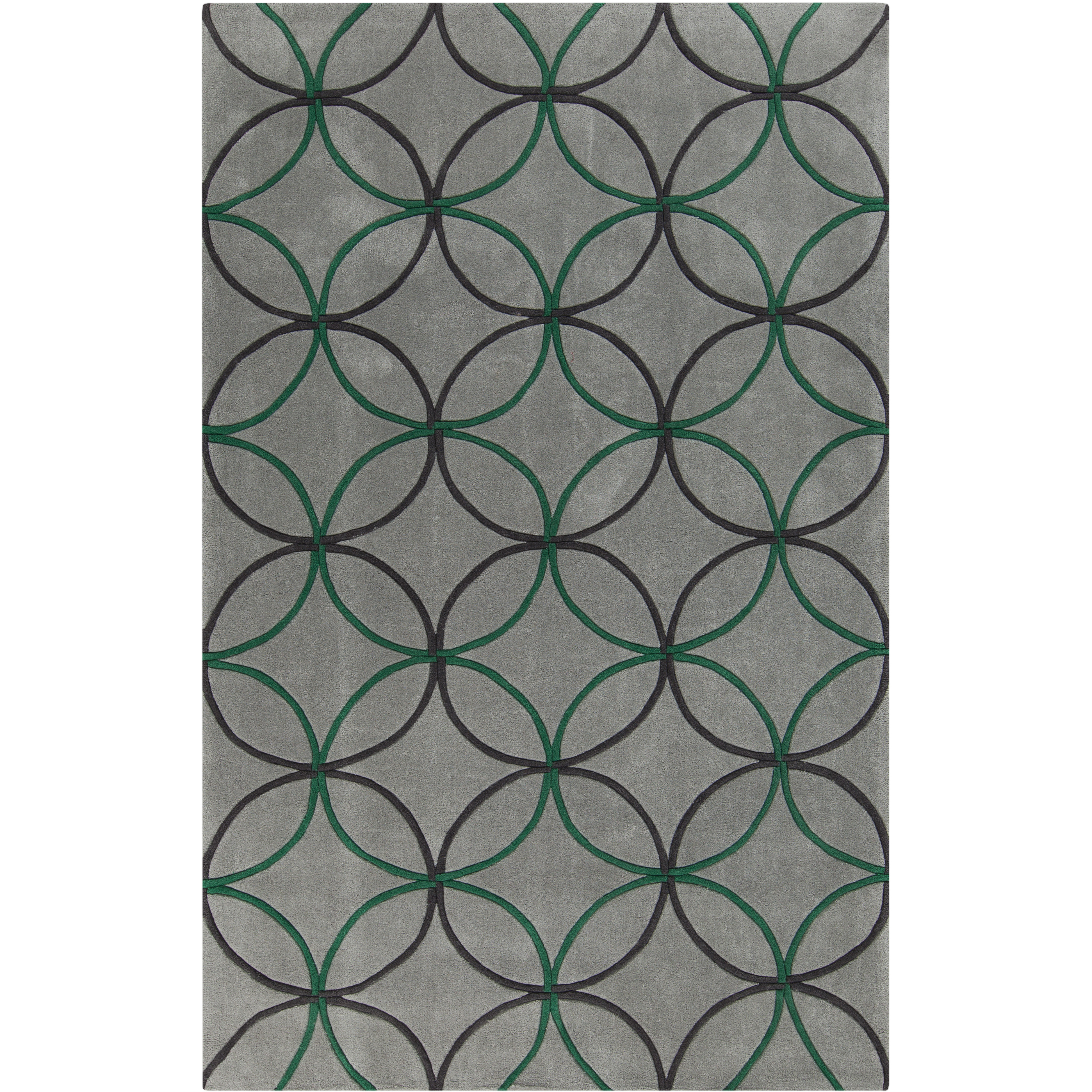 Cosmopolitan 156 X 108 inch Emerald, Medium Gray, Charcoal Rug