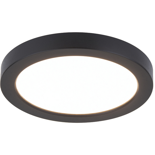 Round LED 5.25 inch Black Flush Mount Ceiling Light in 3500K, 1, WAC Limited