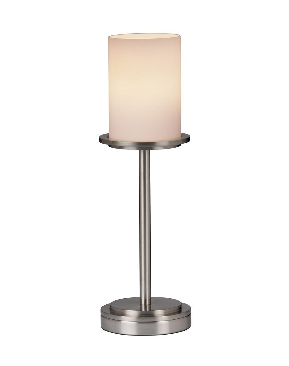 Fusion 16 inch 9.00 watt Brushed Nickel Table-Lamp Portable Light, Dakota