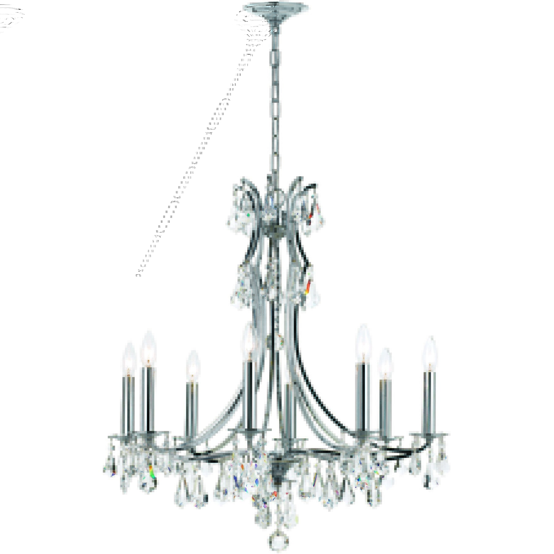 Cedar 8 Light 28 inch Polished Chrome Chandelier Ceiling Light in Clear Swarovski Strass