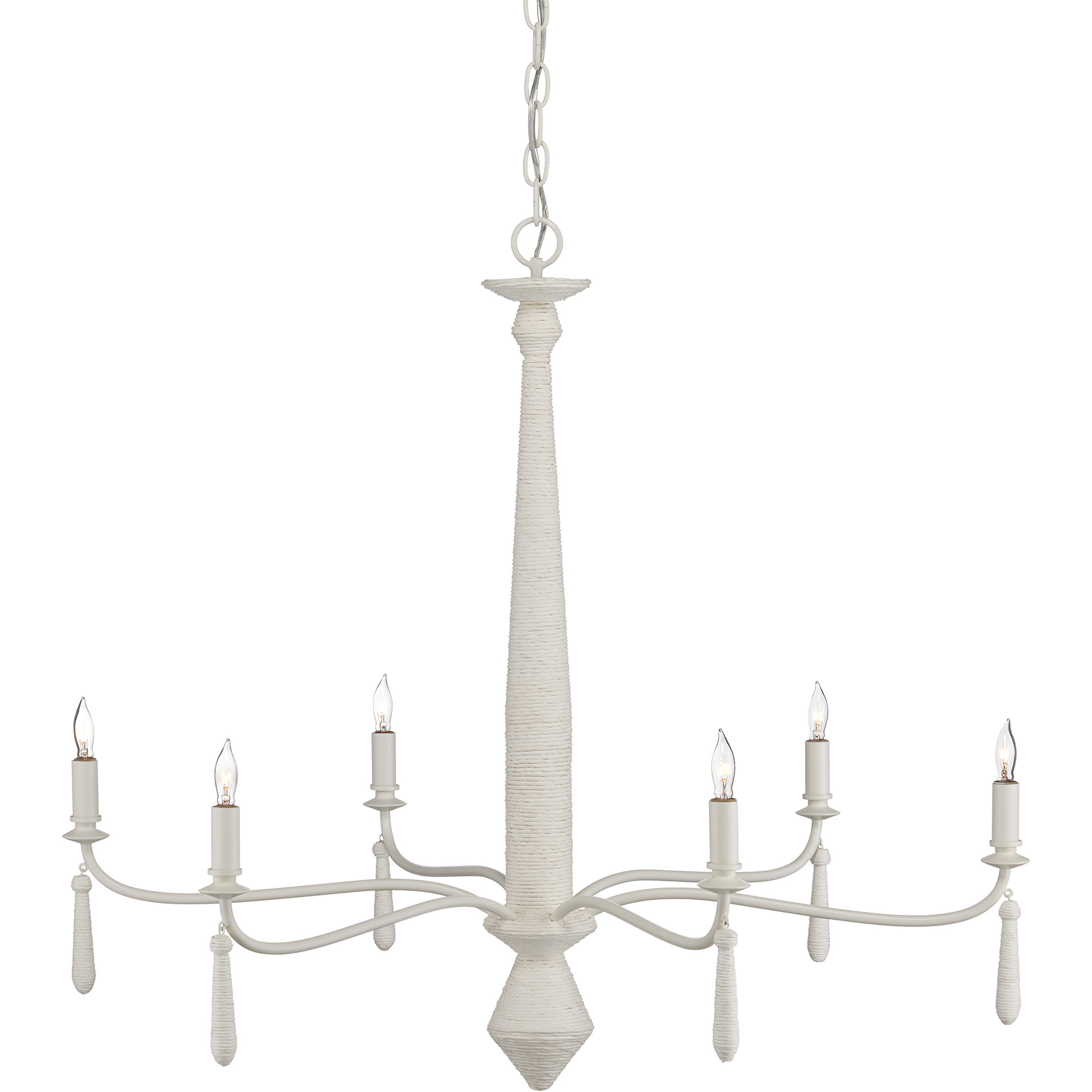 Donnybrook 6 Light 32.5 inch Snow White Chandelier Ceiling Light