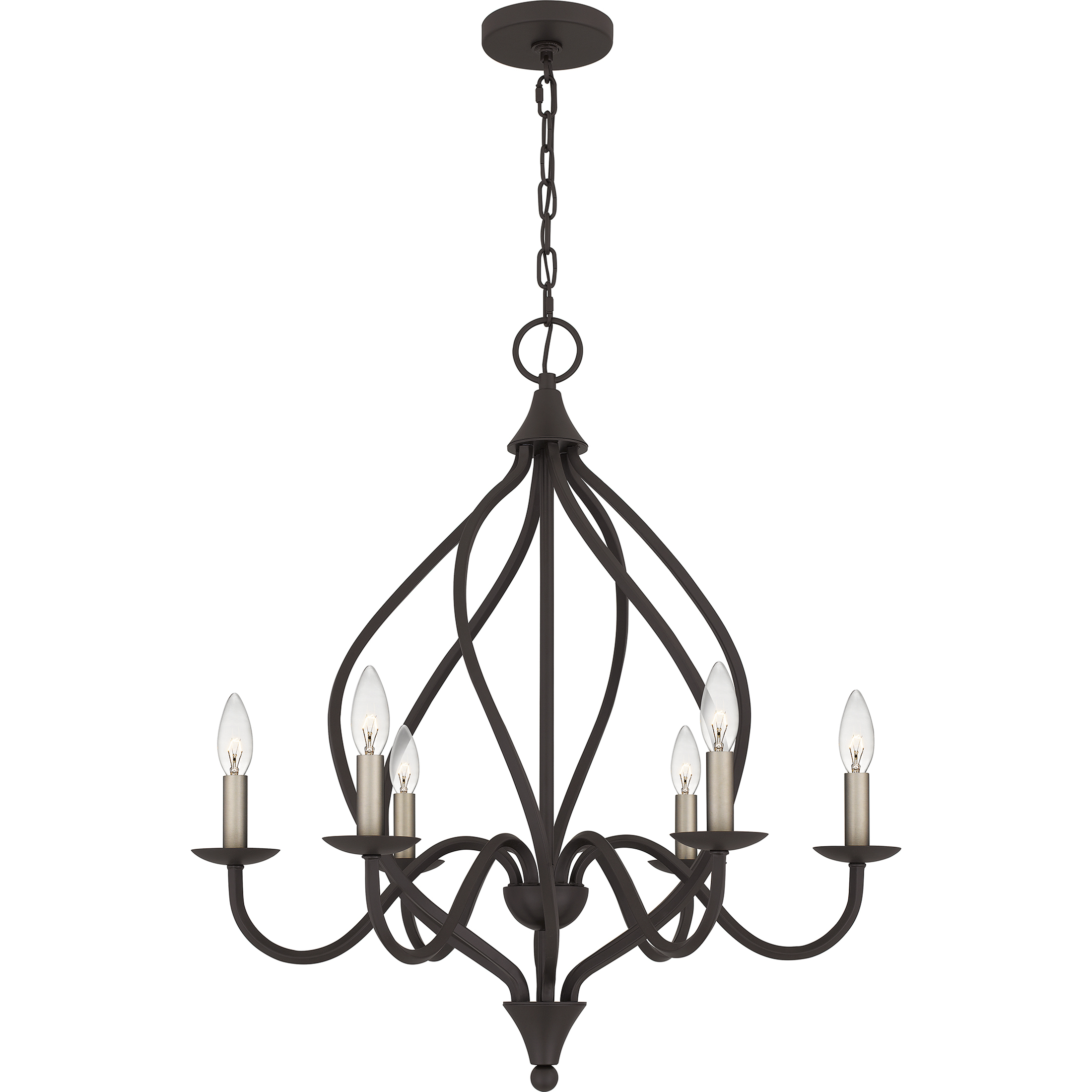 Dupont 6 Light 25 inch Old Bronze Chandelier Ceiling Light