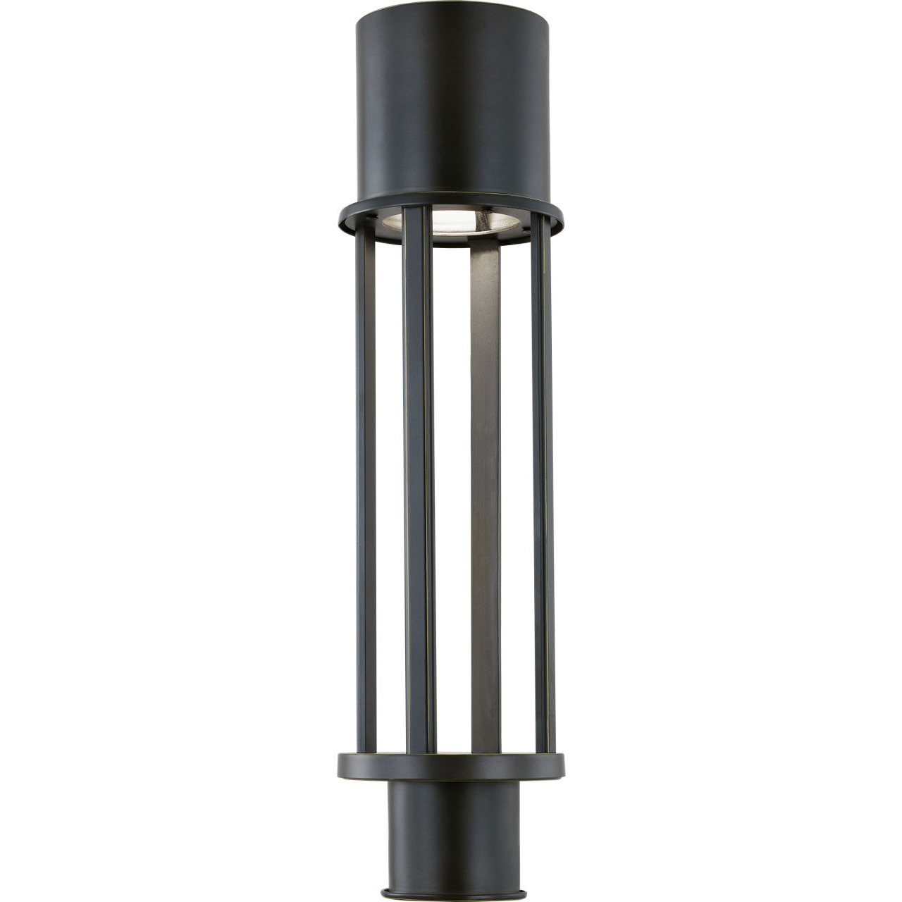 Union LED 21.25 inch Antique Bronze Post Lantern