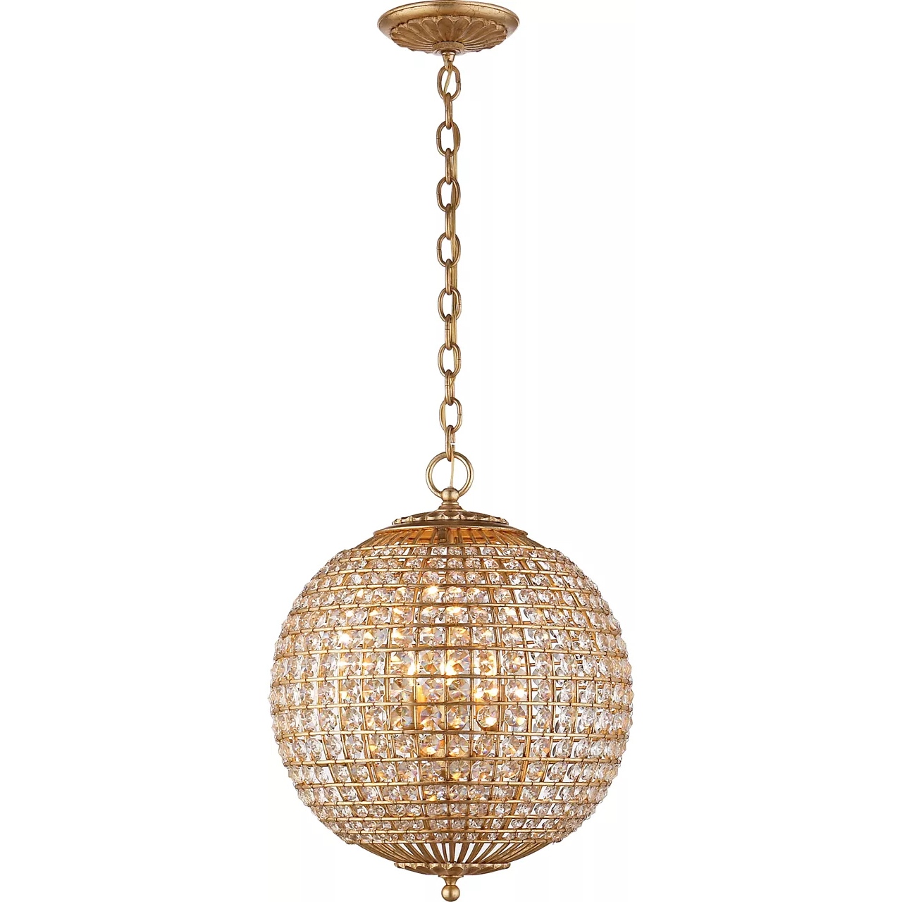 AERIN Renwick 4 Light 19 inch Gild Sphere Chandelier Ceiling Light, Small