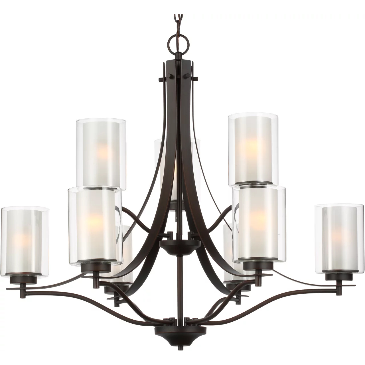 Elmwood Park 9 Light 32 inch Brushed Nickel Chandelier Ceiling Light