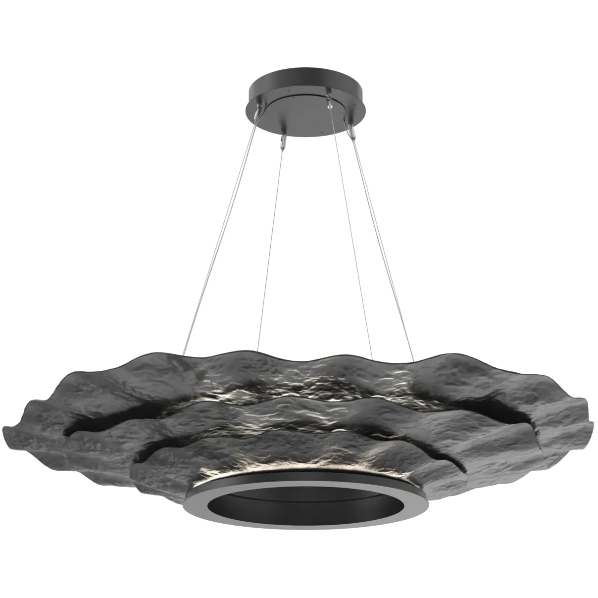 Delphine LED 51 inch Matte Black Chandelier Ceiling Light
