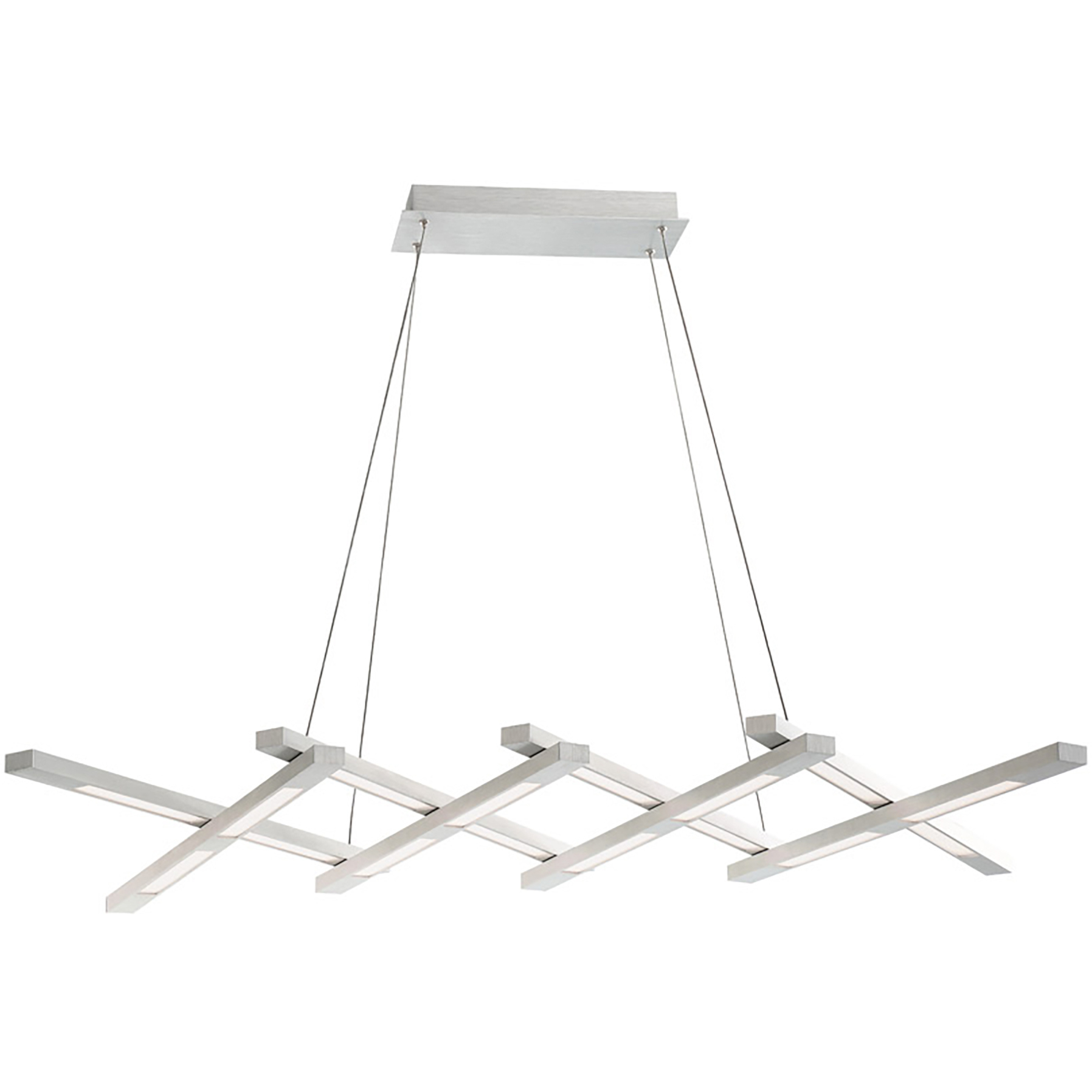 Scissors LED 80 inch Brushed Aluminum Chandelier Ceiling Light