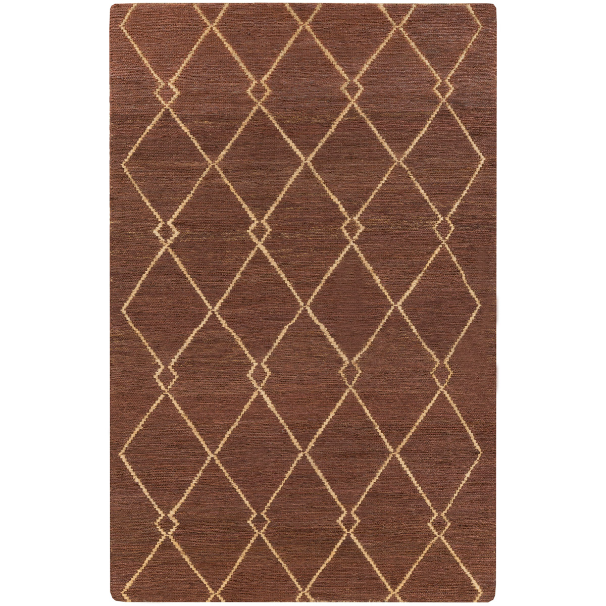 Columbia 96 X 60 inch Dark Brown, Wheat Rug