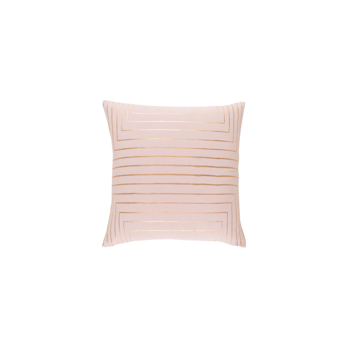 Crescent 20 X 20 inch Blush and Gold Pillow